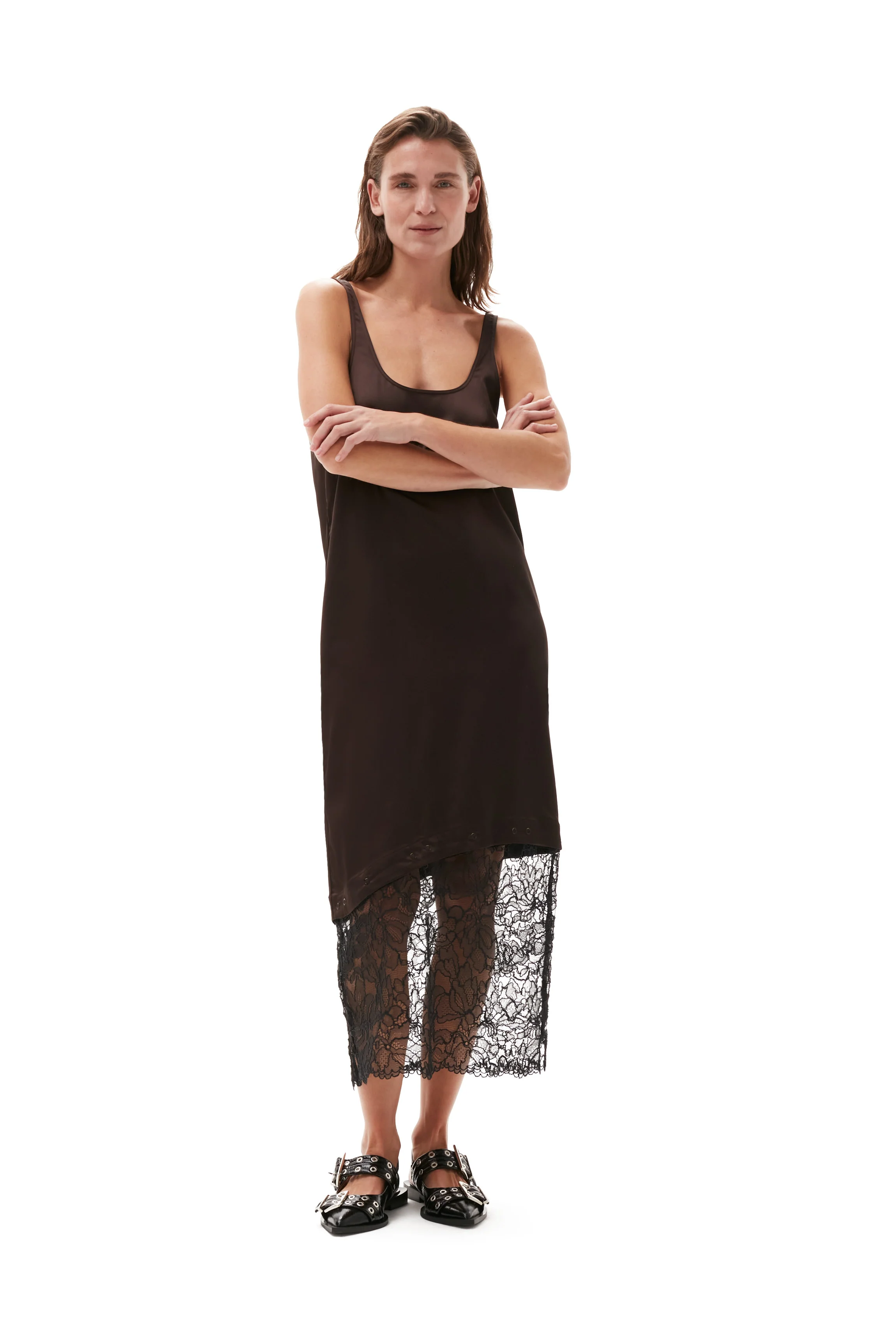 Lace Midi Dress | Mole - Image 3