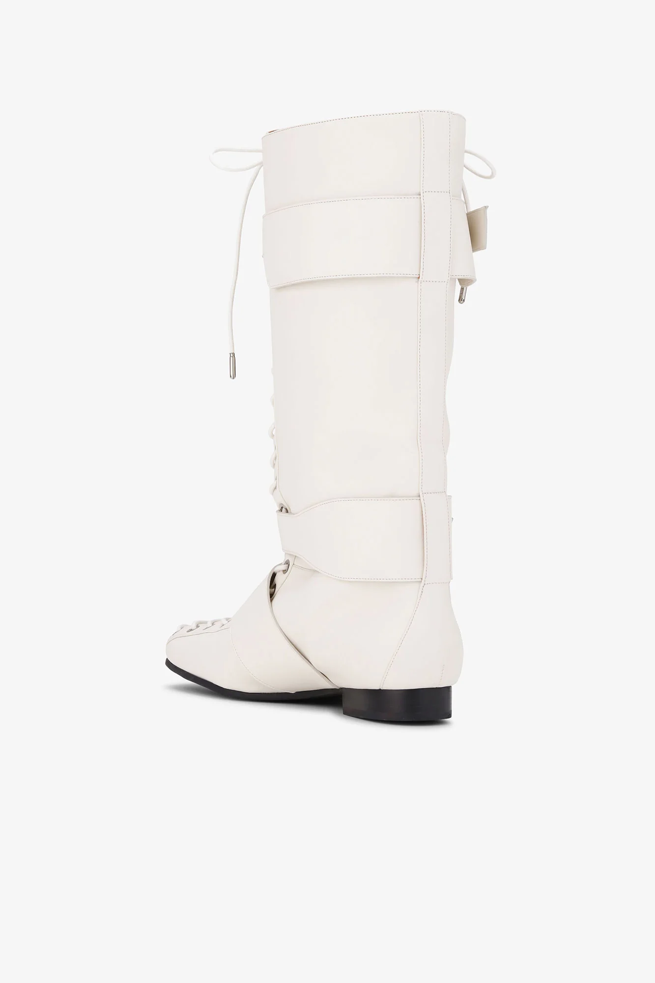 Lace-Up High Boots | Egret - Image 3