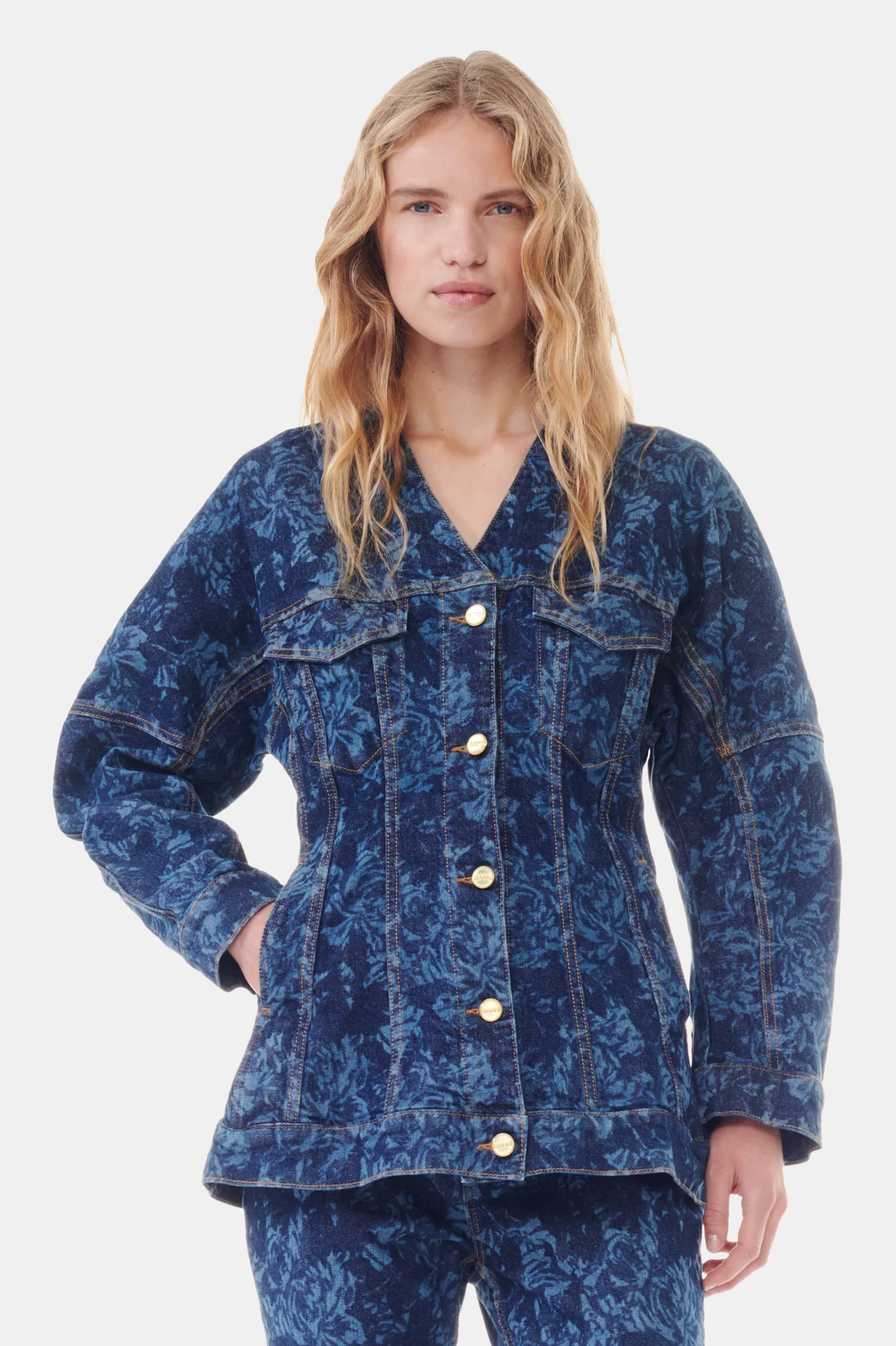 Lazer Denim Blazer | Mid Blue Stone - Image 3