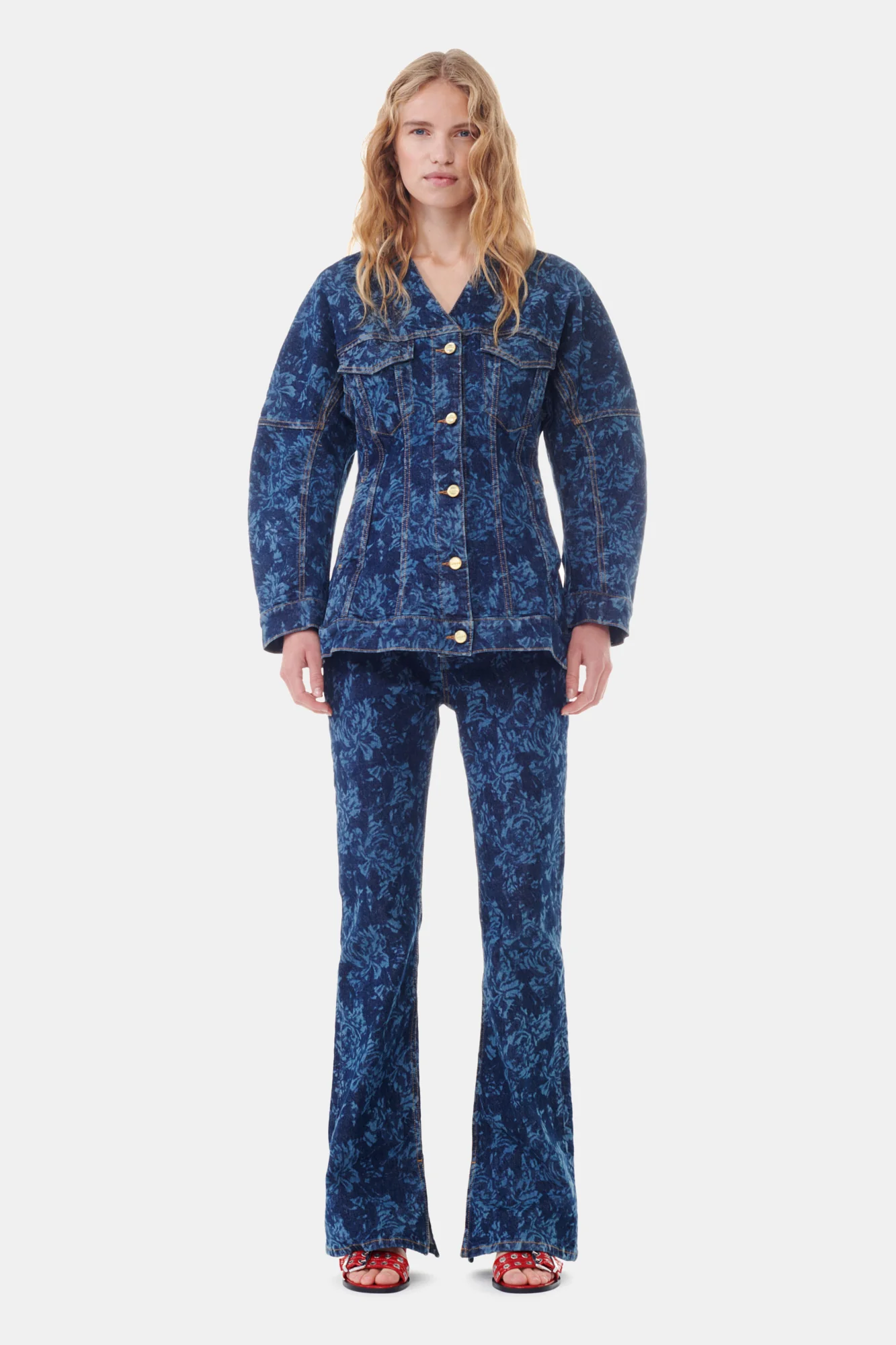 Lazer Denim Blazer | Mid Blue Stone - Image 4