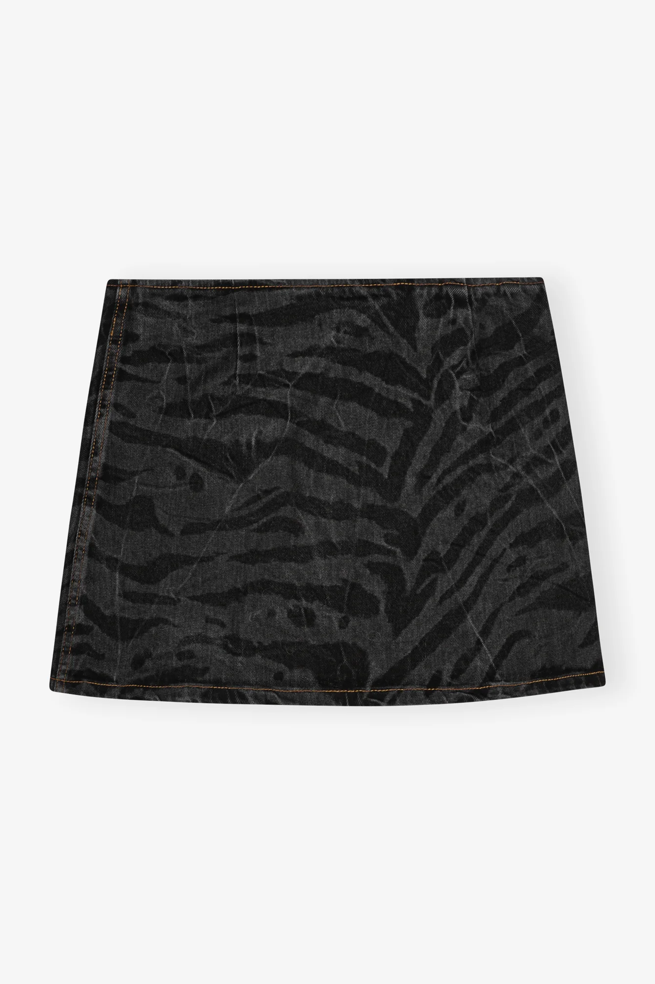Lazer Denim Wrap Skirt | Black - Image 2