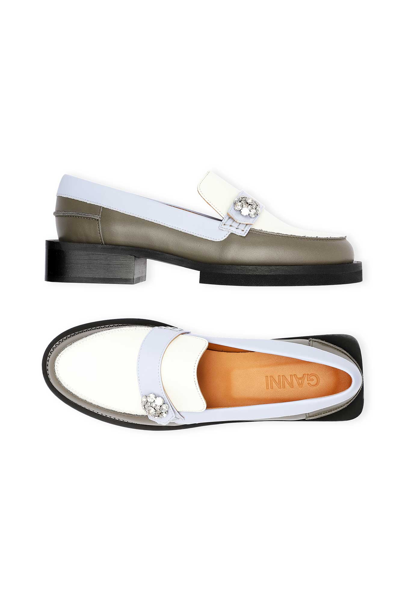 Leather Jewel Loafers | Vanilla Ice - Image 2