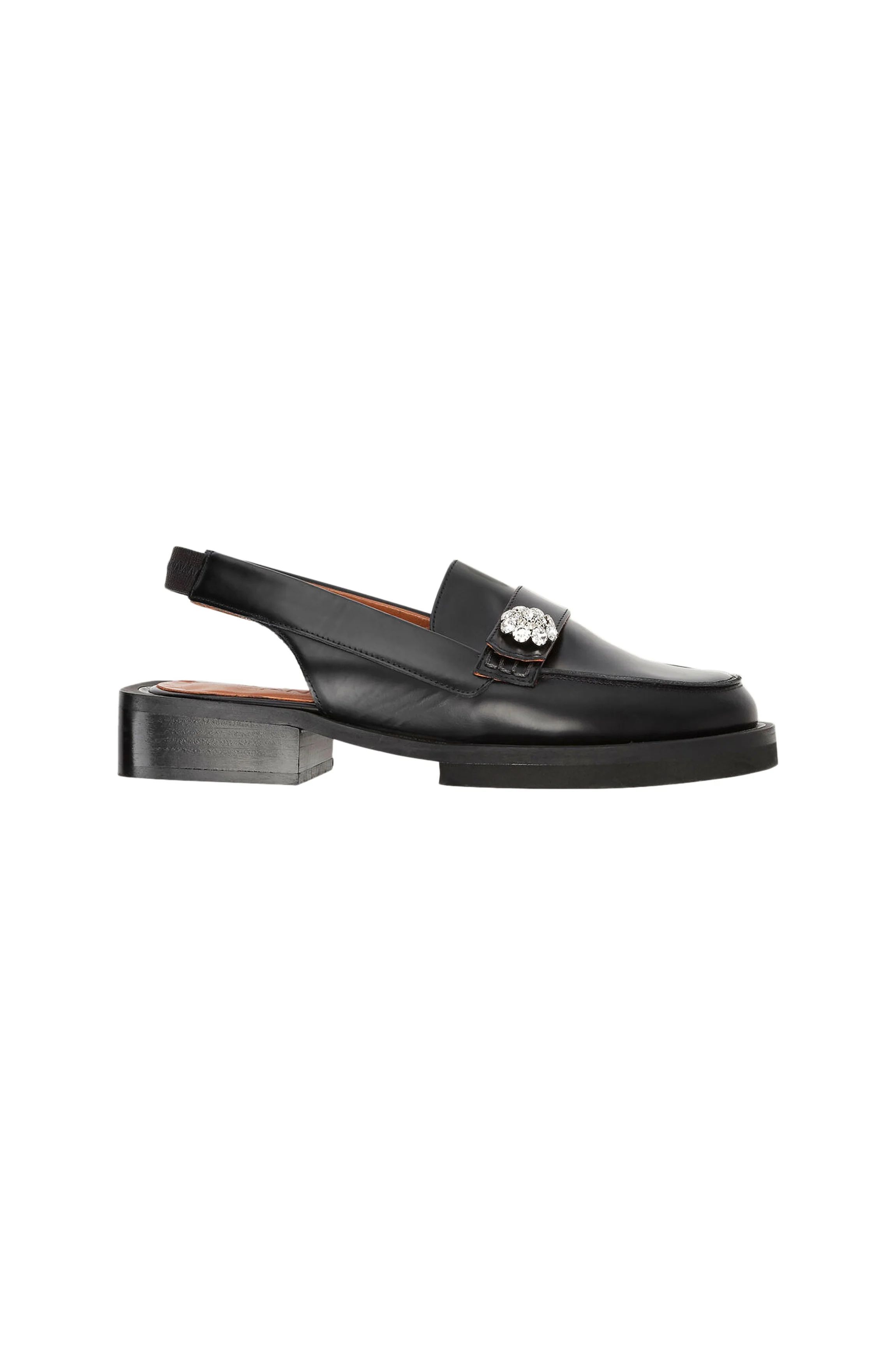 Leather Slingback Loafer | Black
