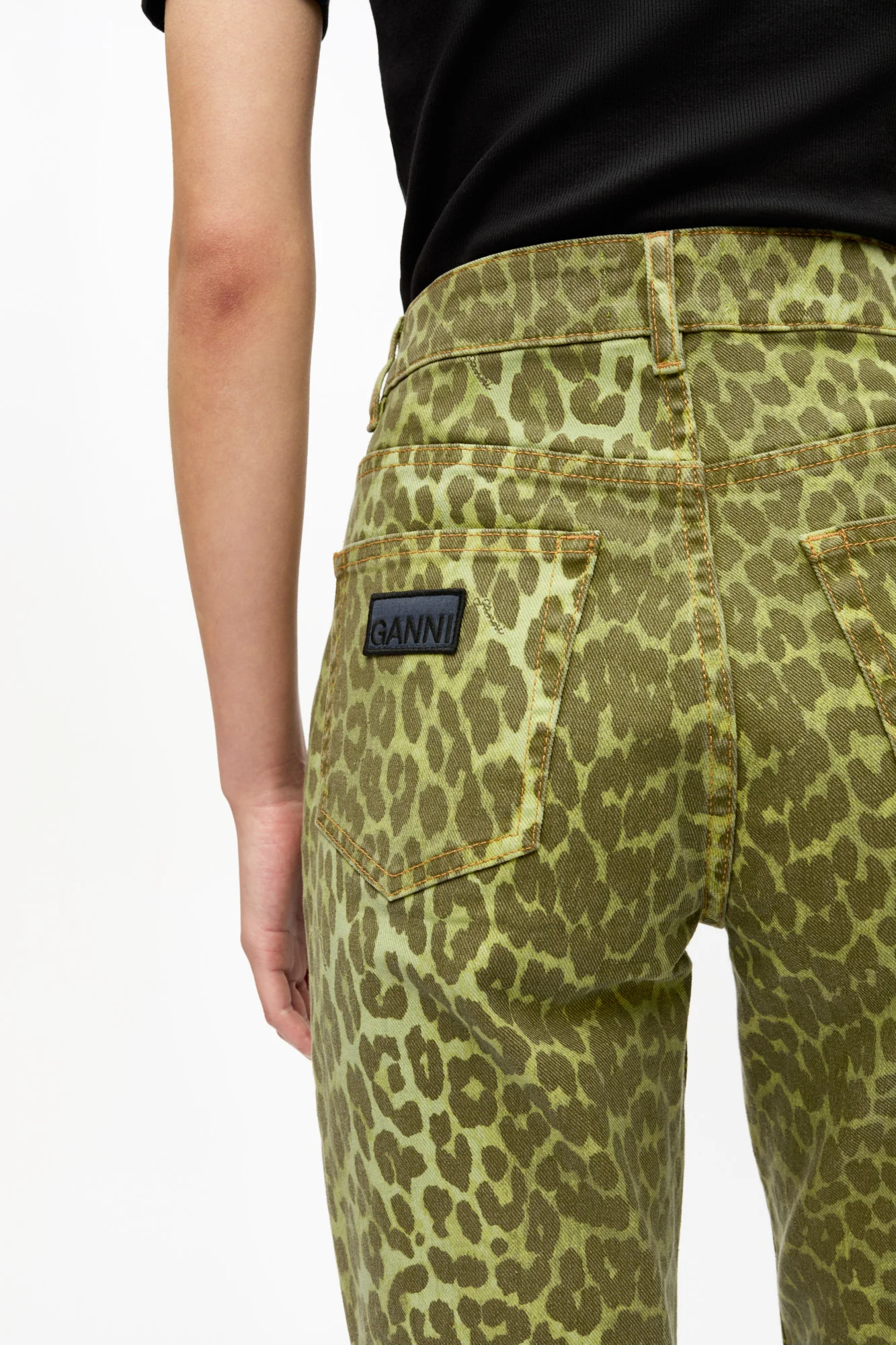 Leopard Betzy Jeans | Celery - Image 6
