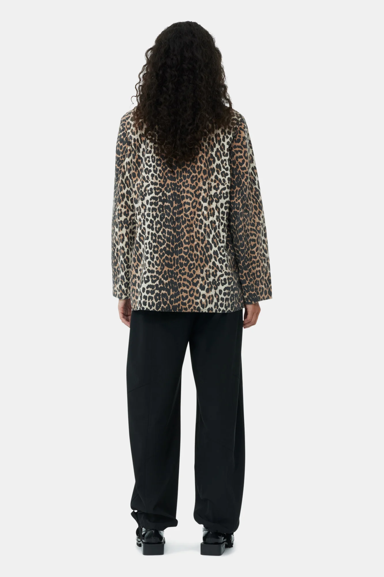 Leopard Cotton Canvas Jacket | Almond Milk - Image 6