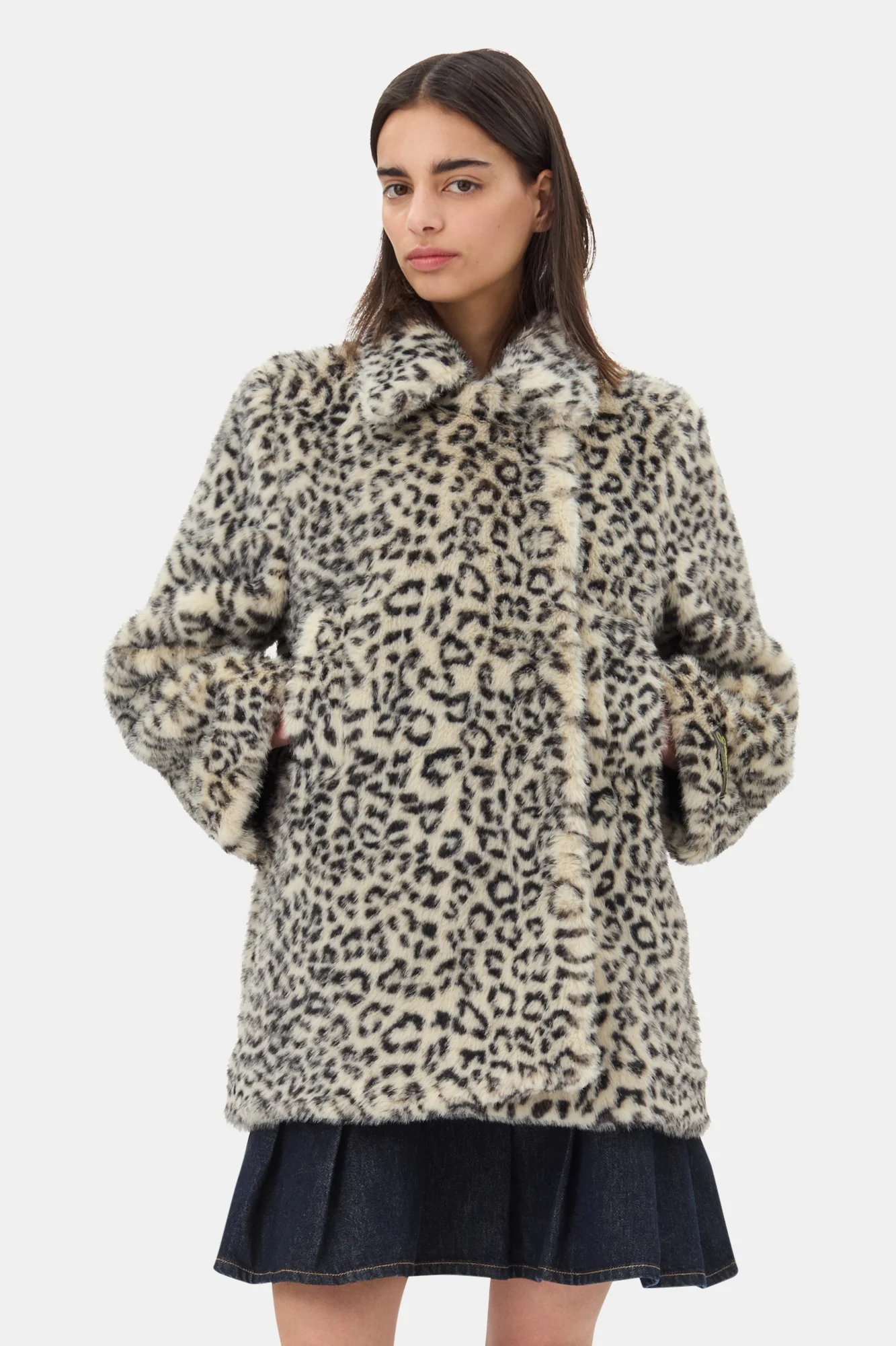 Leopard Faux Fur Jacket | Almond Milk - Image 3