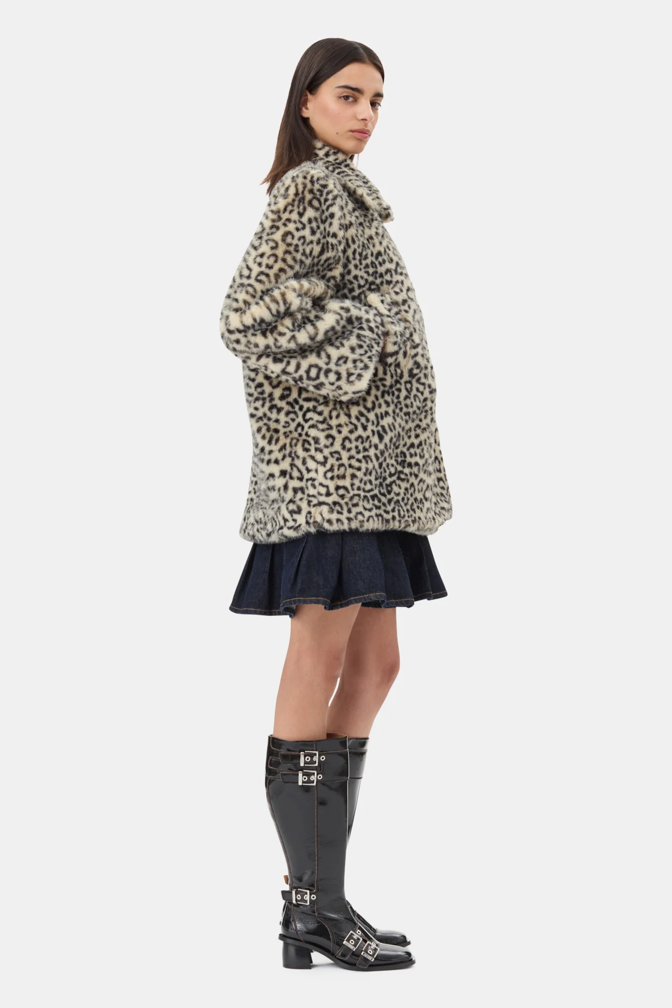 Leopard Faux Fur Jacket | Almond Milk - Image 5