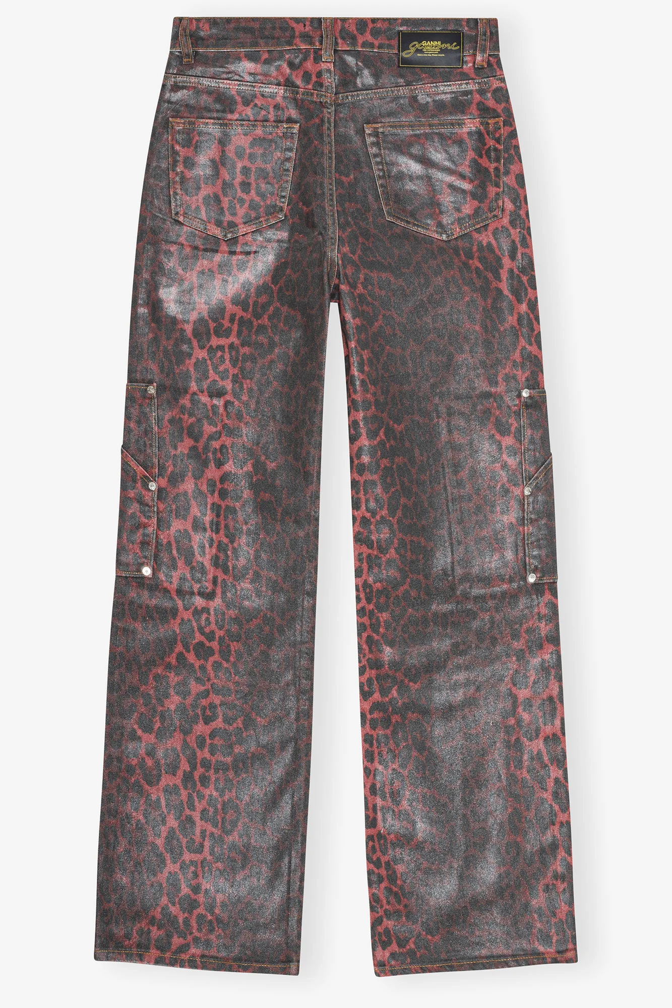 Leopard Foil Andi Jeans | Racing Red - Image 2