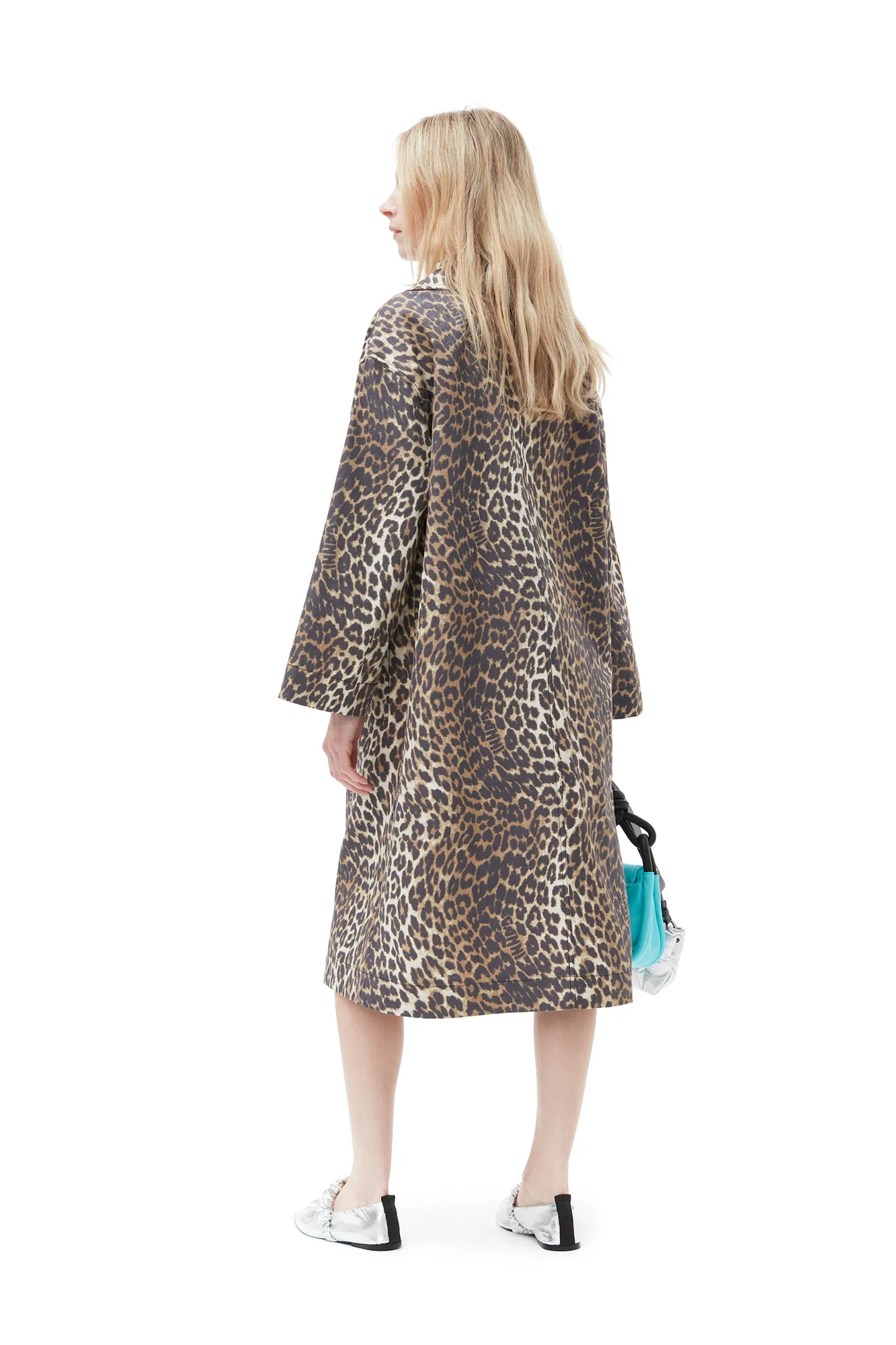 Leopard Printed Canvas Coat | Almond Milk - Image 4