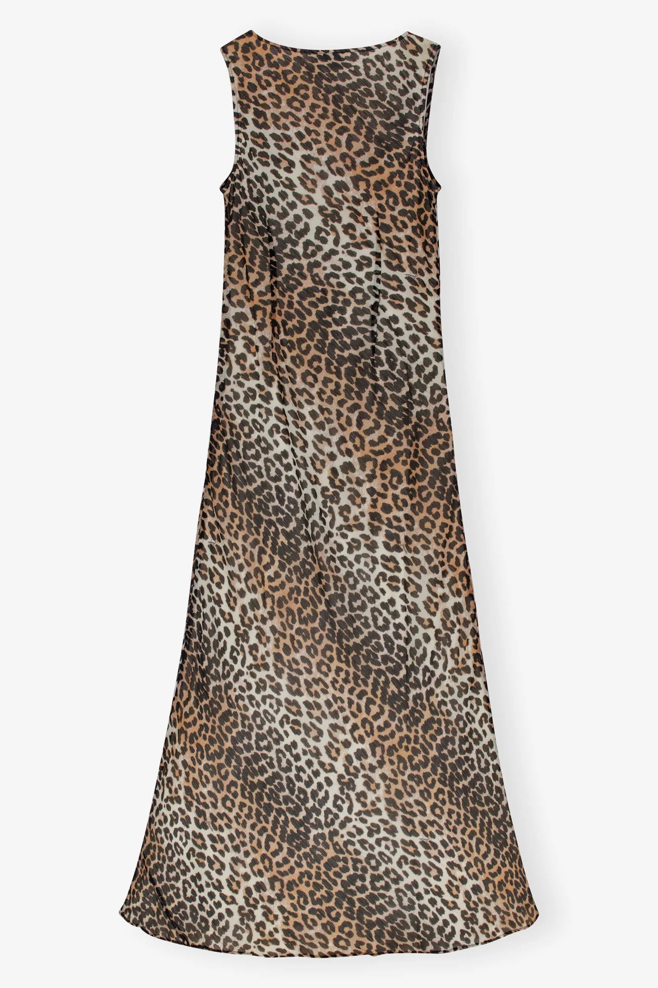 Leopard Printed Chiffon Maxi Dress | Almond Milk - Image 2