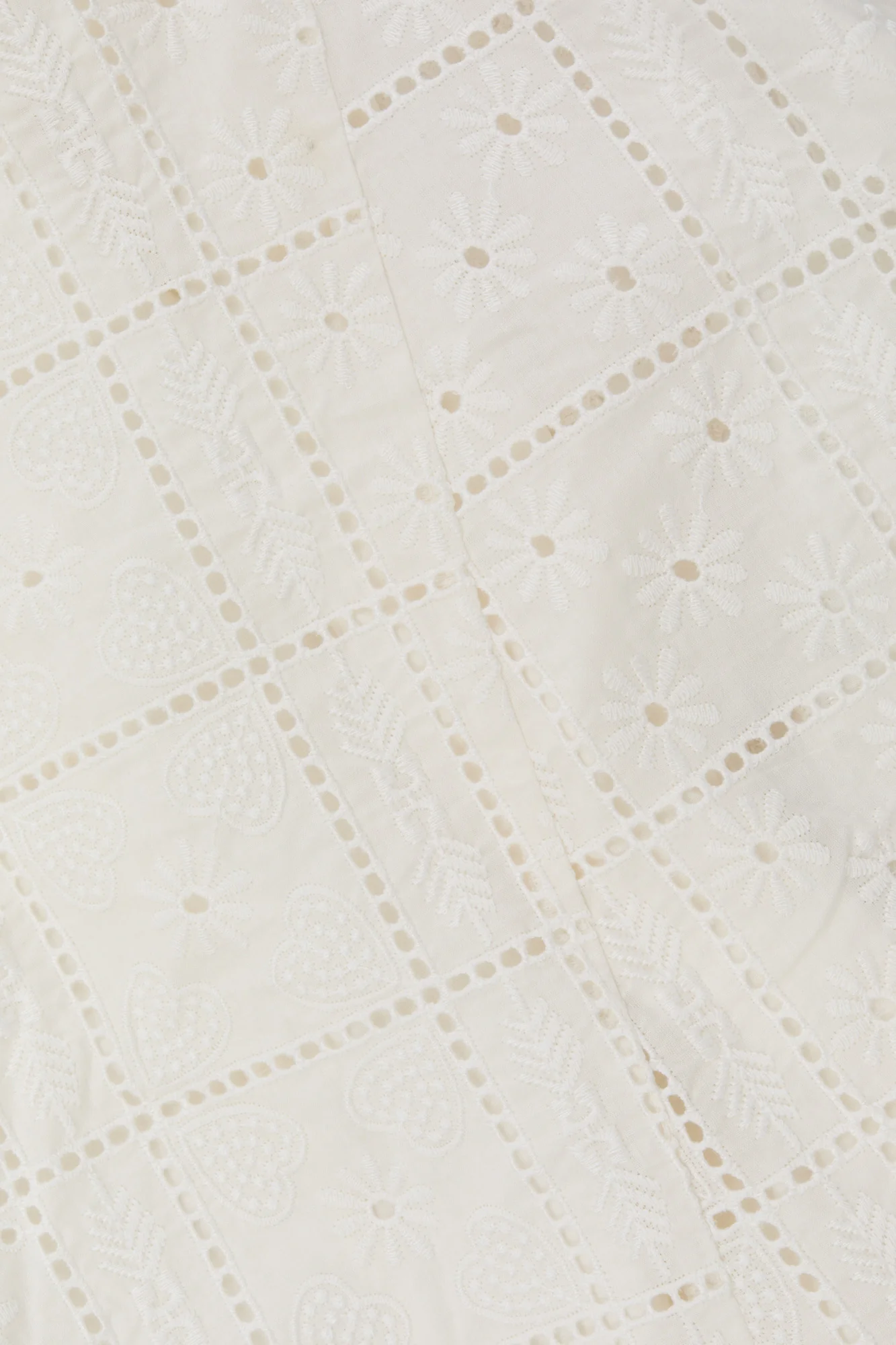 Light Broderie Anglaise Layer Dress | Egret - Image 7
