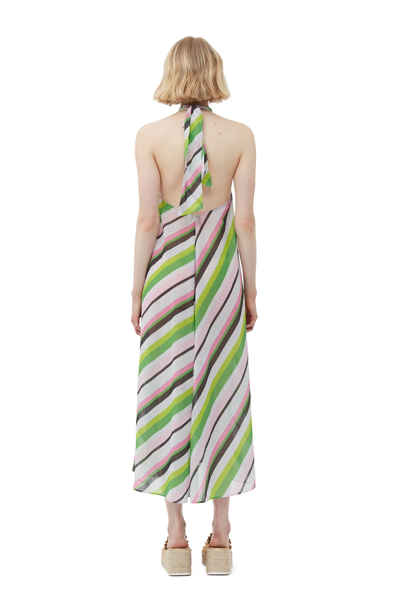 Light Chiffon Halterneck Dress | Multicolor - Image 4