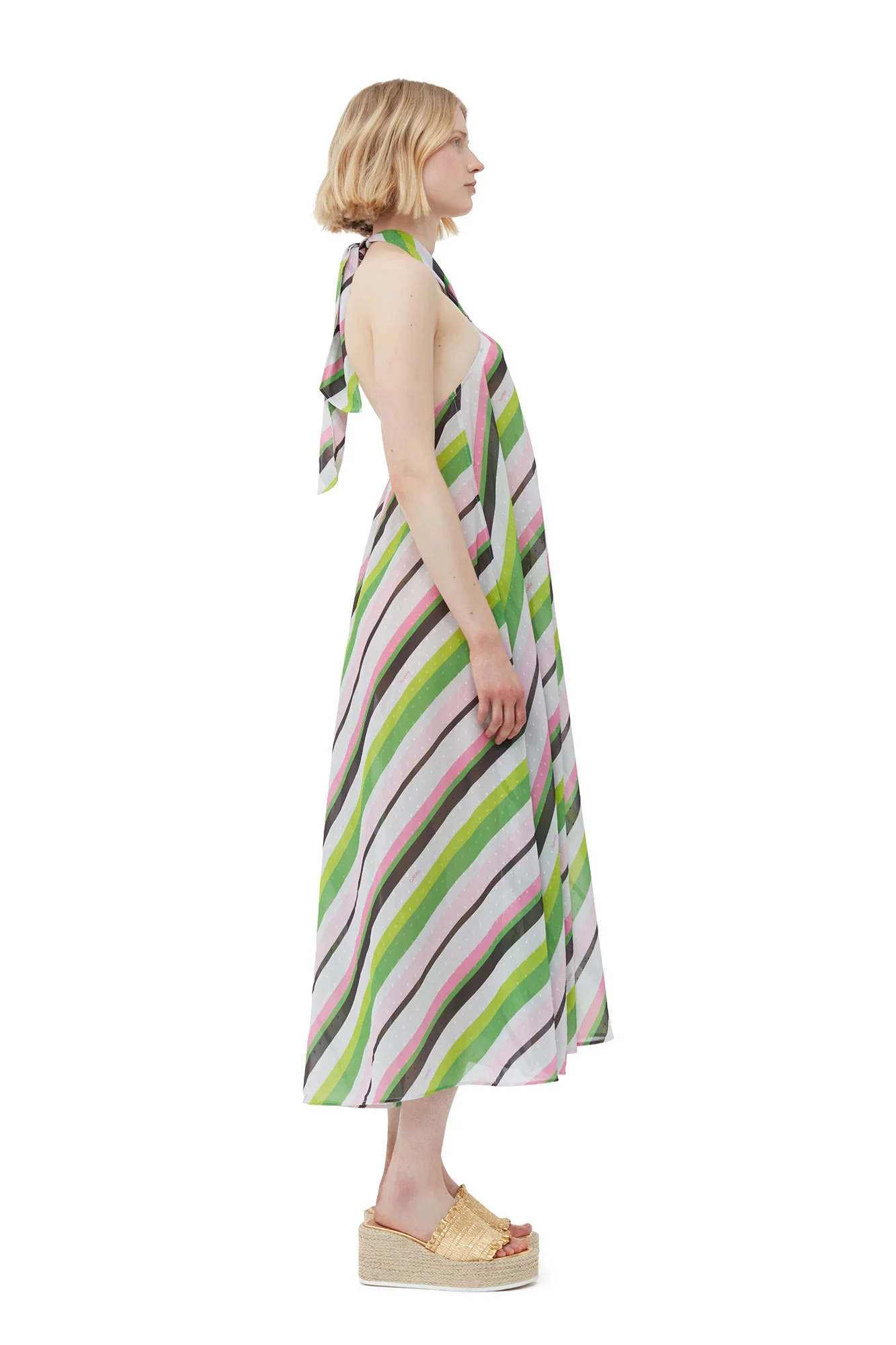 Light Chiffon Halterneck Dress | Multicolor - Image 5