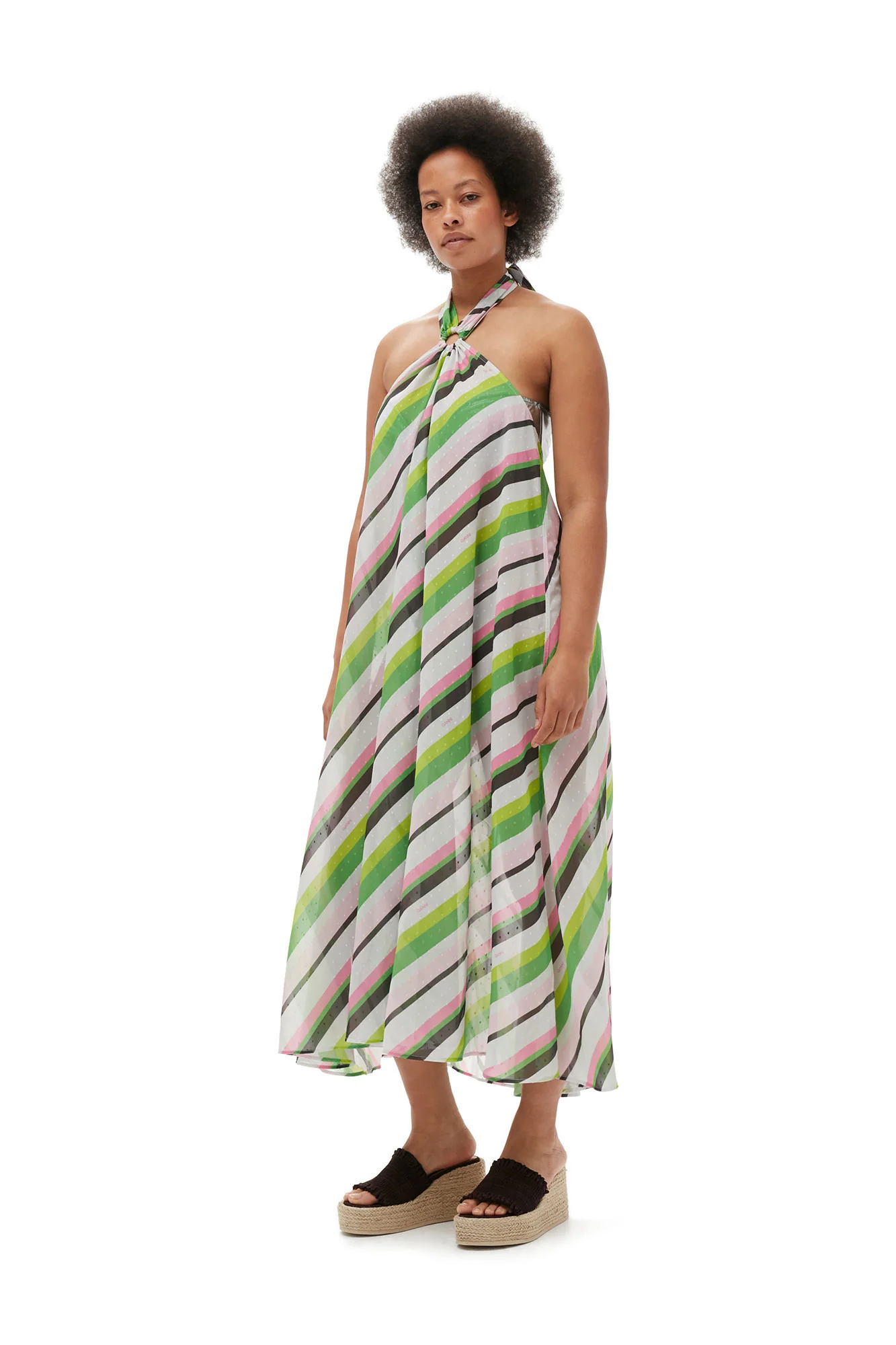 Light Chiffon Halterneck Dress | Multicolor - Image 7
