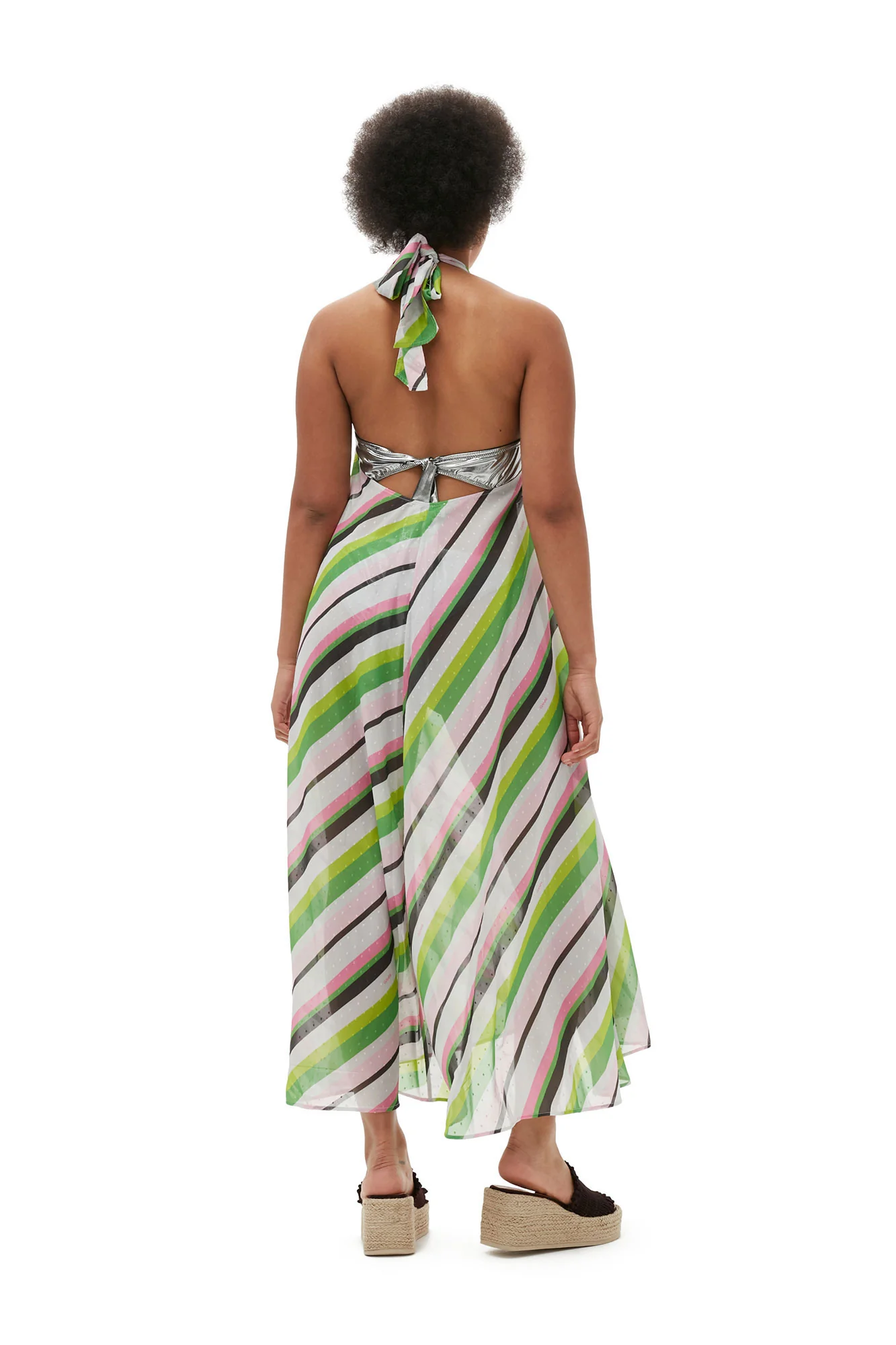 Light Chiffon Halterneck Dress | Multicolor - Image 8