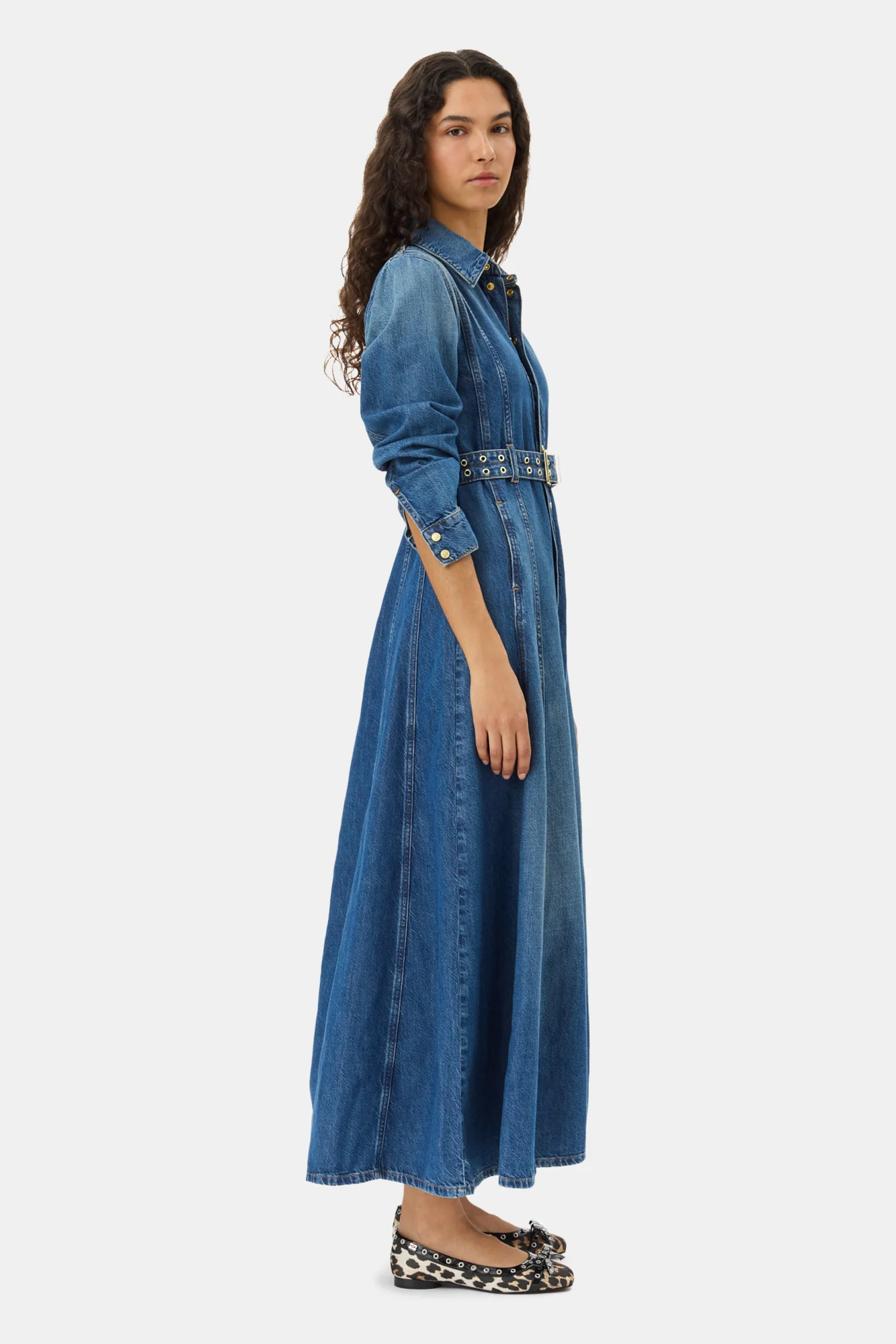Light Denim Maxi Dress | Mid Blue Vintage - Image 5