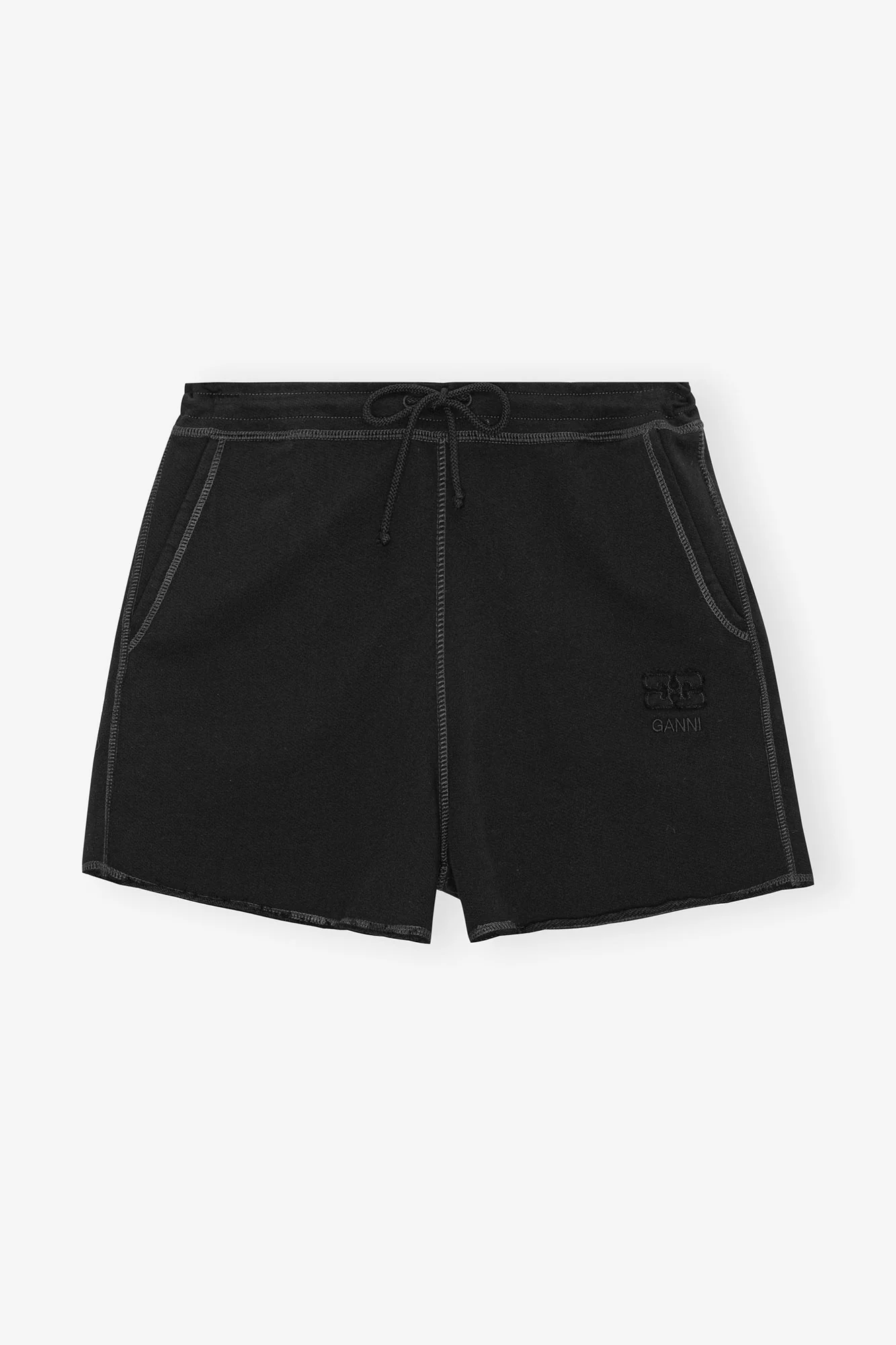 Light Isoli Drawstring Shorts | Black - Image 2