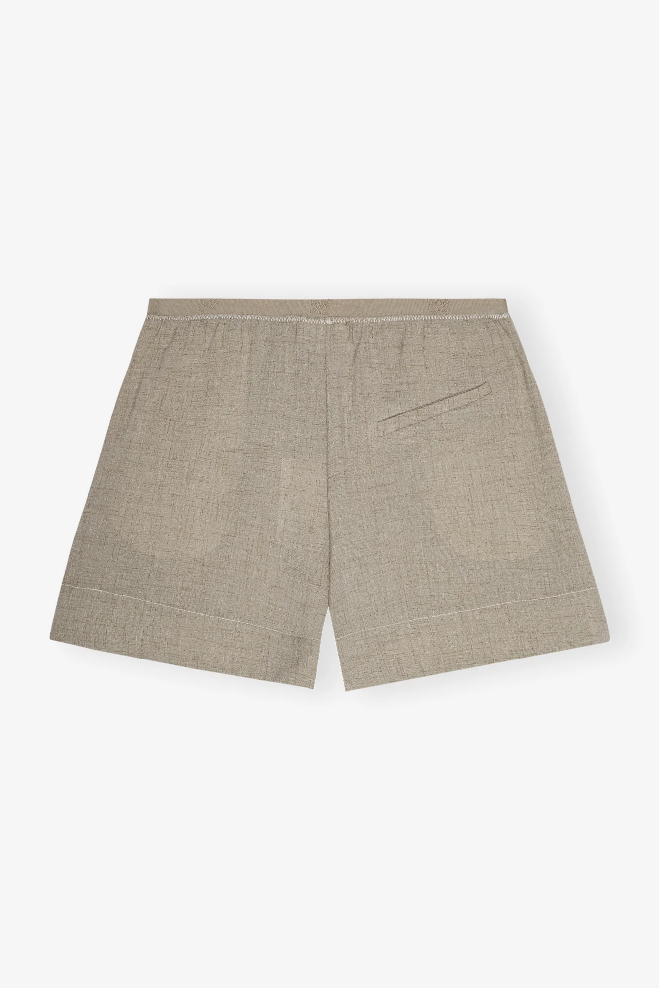 Light Melange Suiting Elasticated Shorts | Alfalfa - Image 2