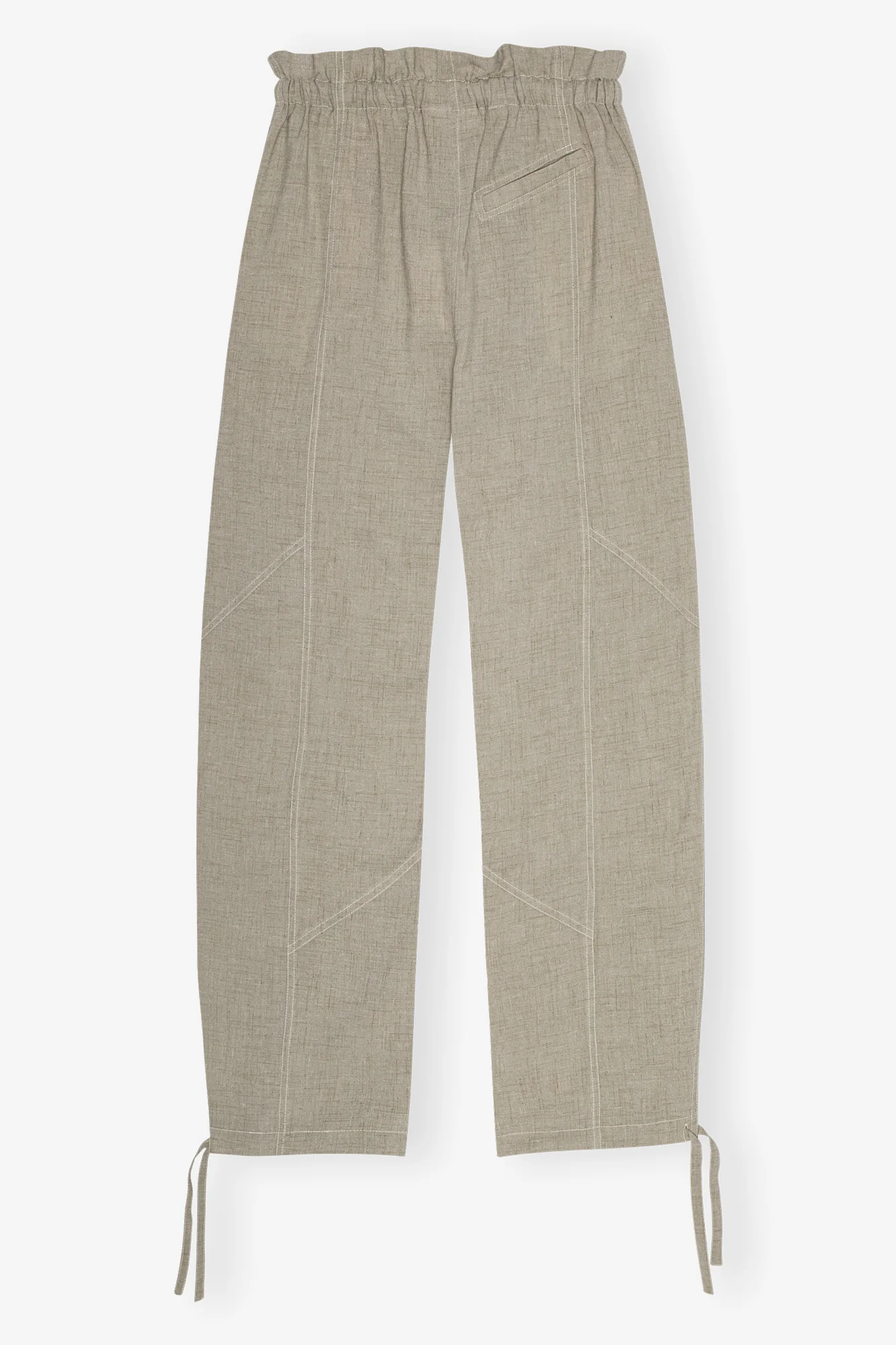 Light Melange Suiting Elasticated Waist Trousers | Alfalfa - Image 2