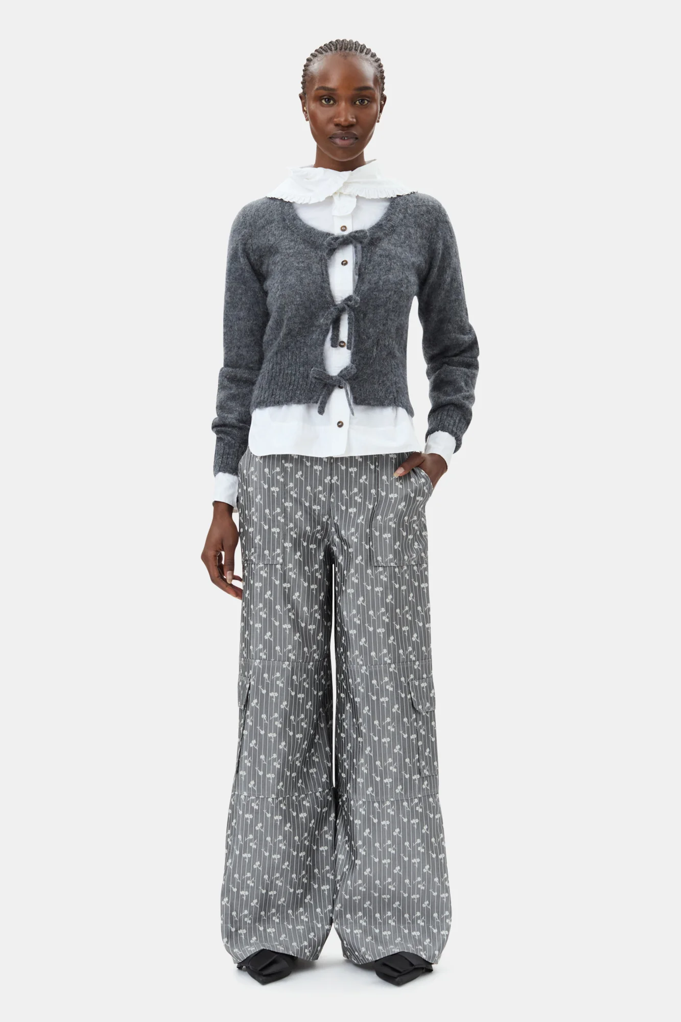 Light Mohair Tie String Cardigan | Paloma Melange - Image 4