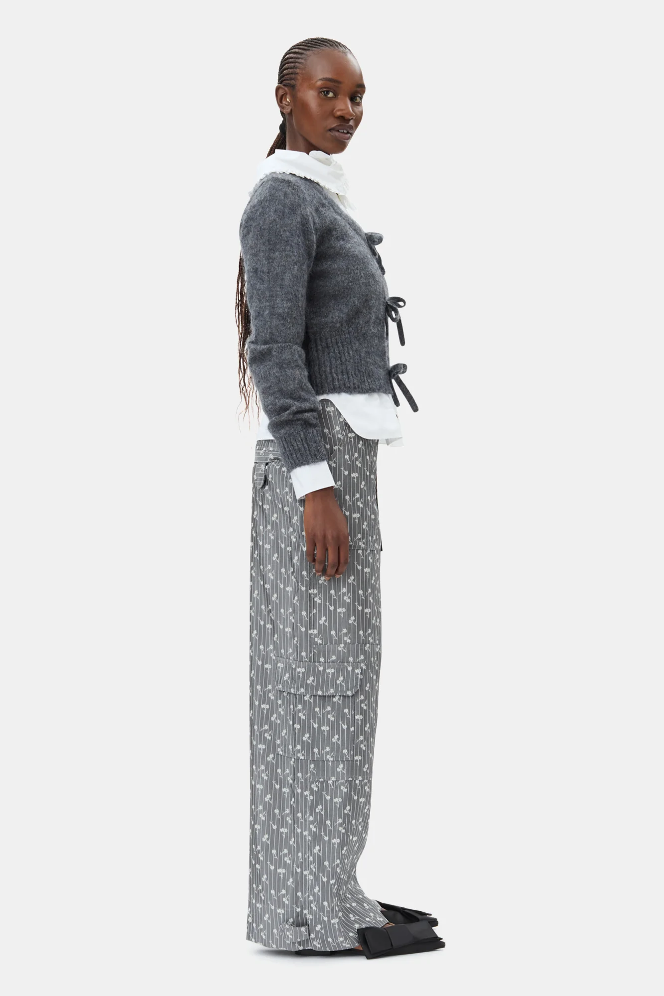Light Mohair Tie String Cardigan | Paloma Melange - Image 5