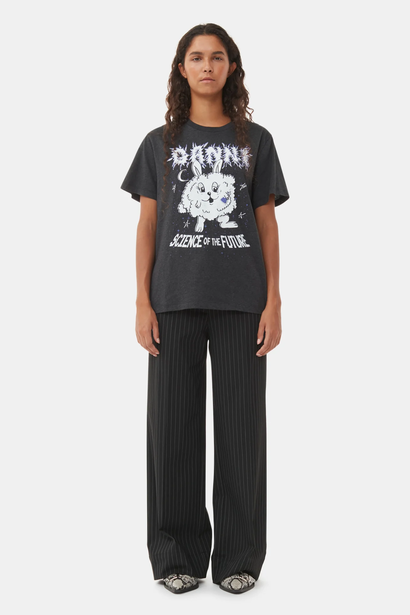 Light Purple Bunny Relaxed T-Shirt | Phantom - Image 4