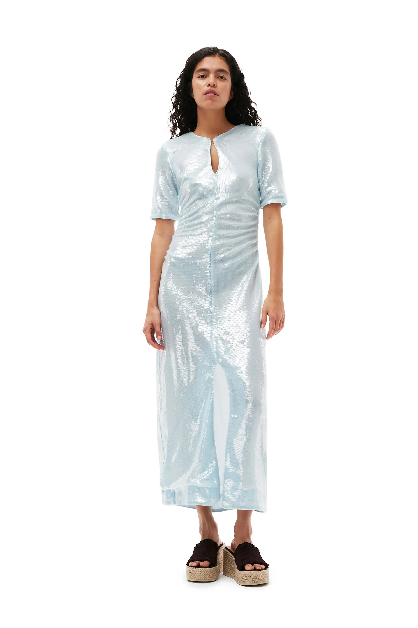Light Sequins Maxi Dress | Ice Water - Image 3