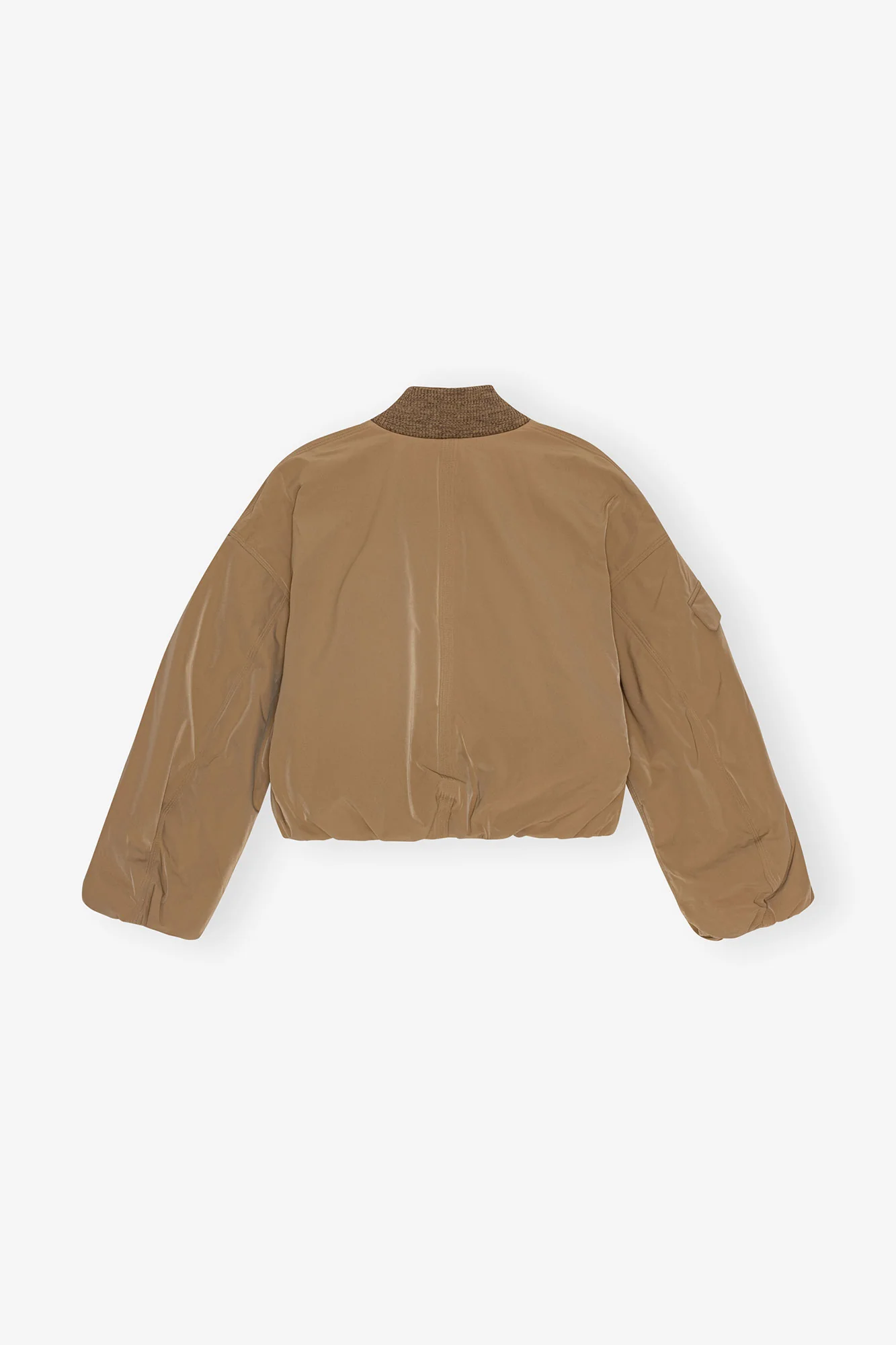 Light Twill Oversized Short Bomber Jacket | Tiger's Eye - Image 2