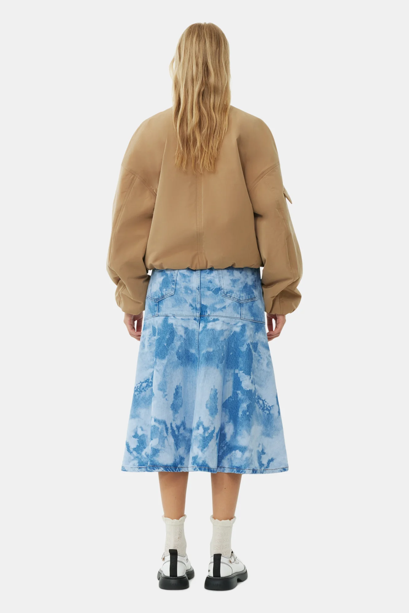 Light Twill Oversized Short Bomber Jacket | Tiger's Eye - Image 6