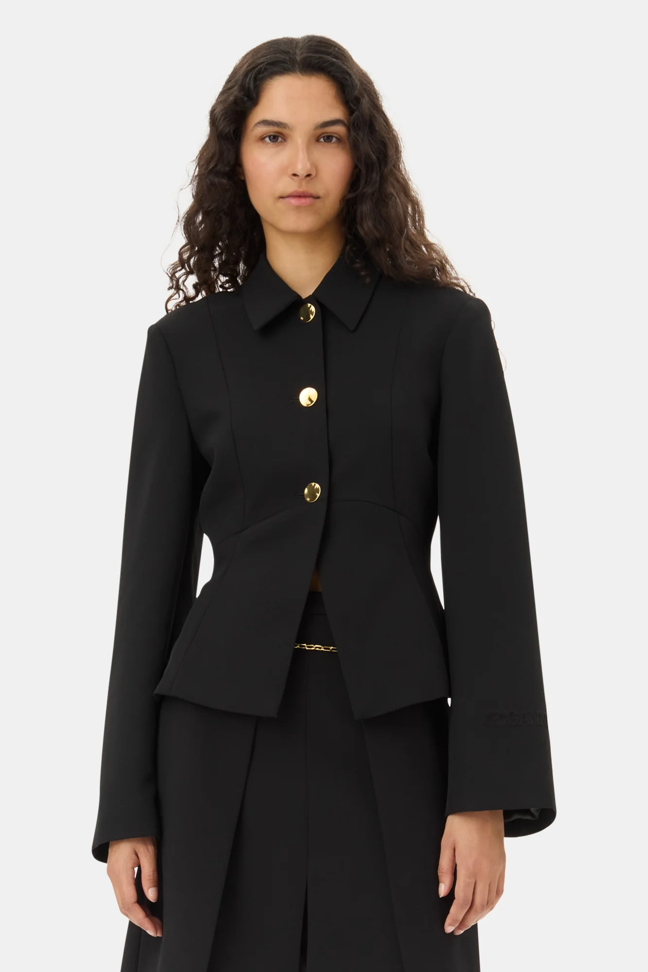 Light Twill Suiting Blazer | Black - Image 3