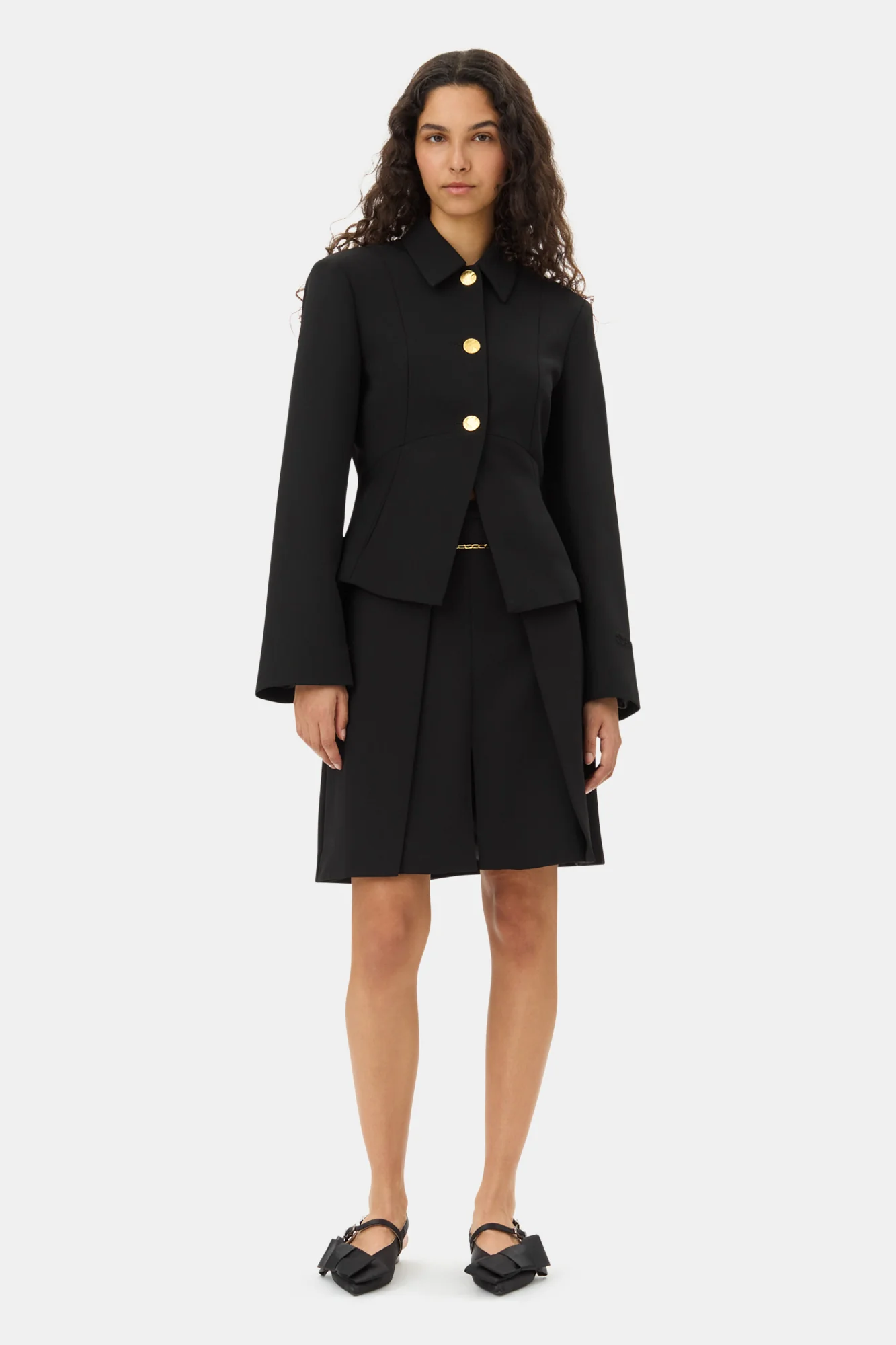 Light Twill Suiting Blazer | Black - Image 4