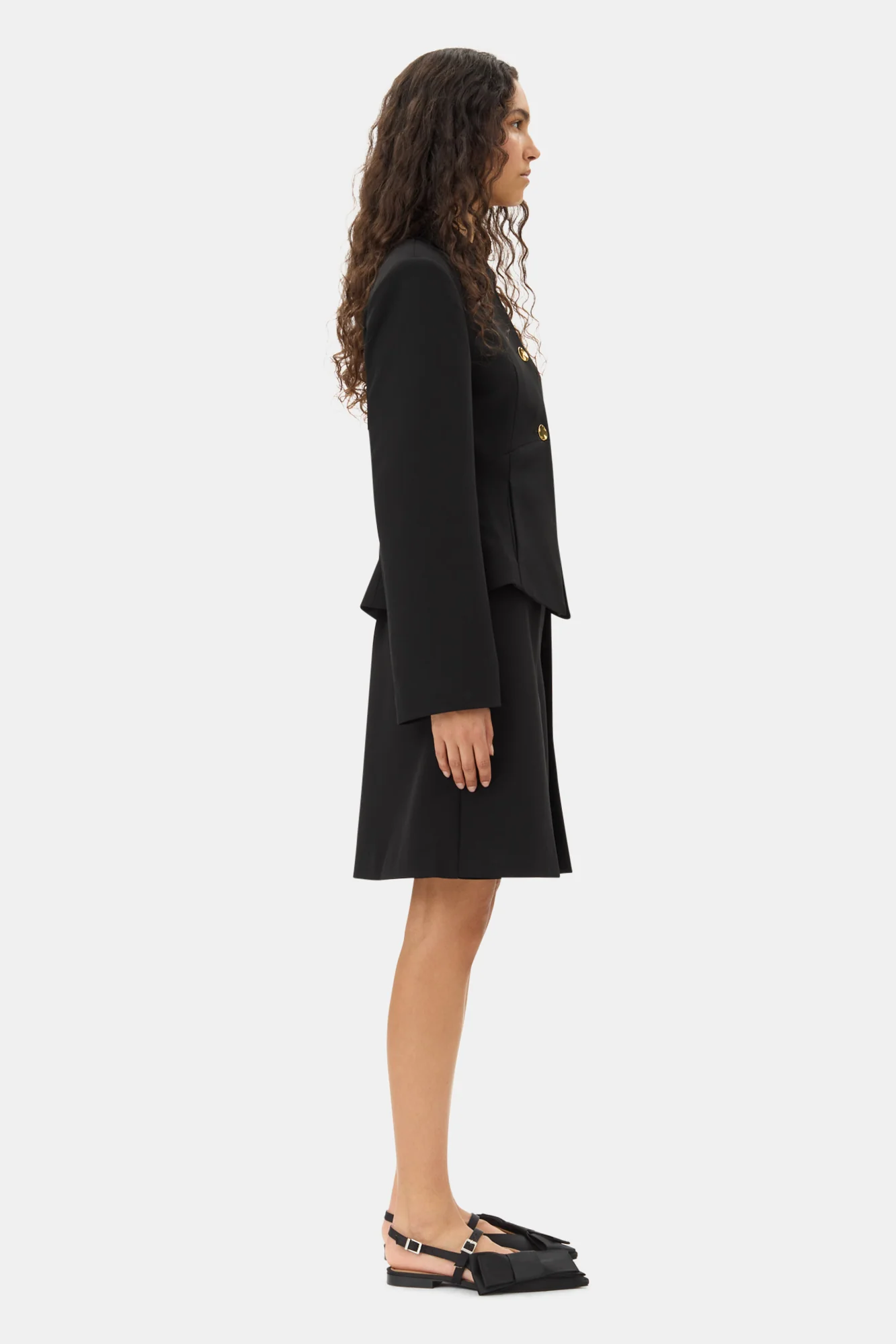 Light Twill Suiting Blazer | Black - Image 5