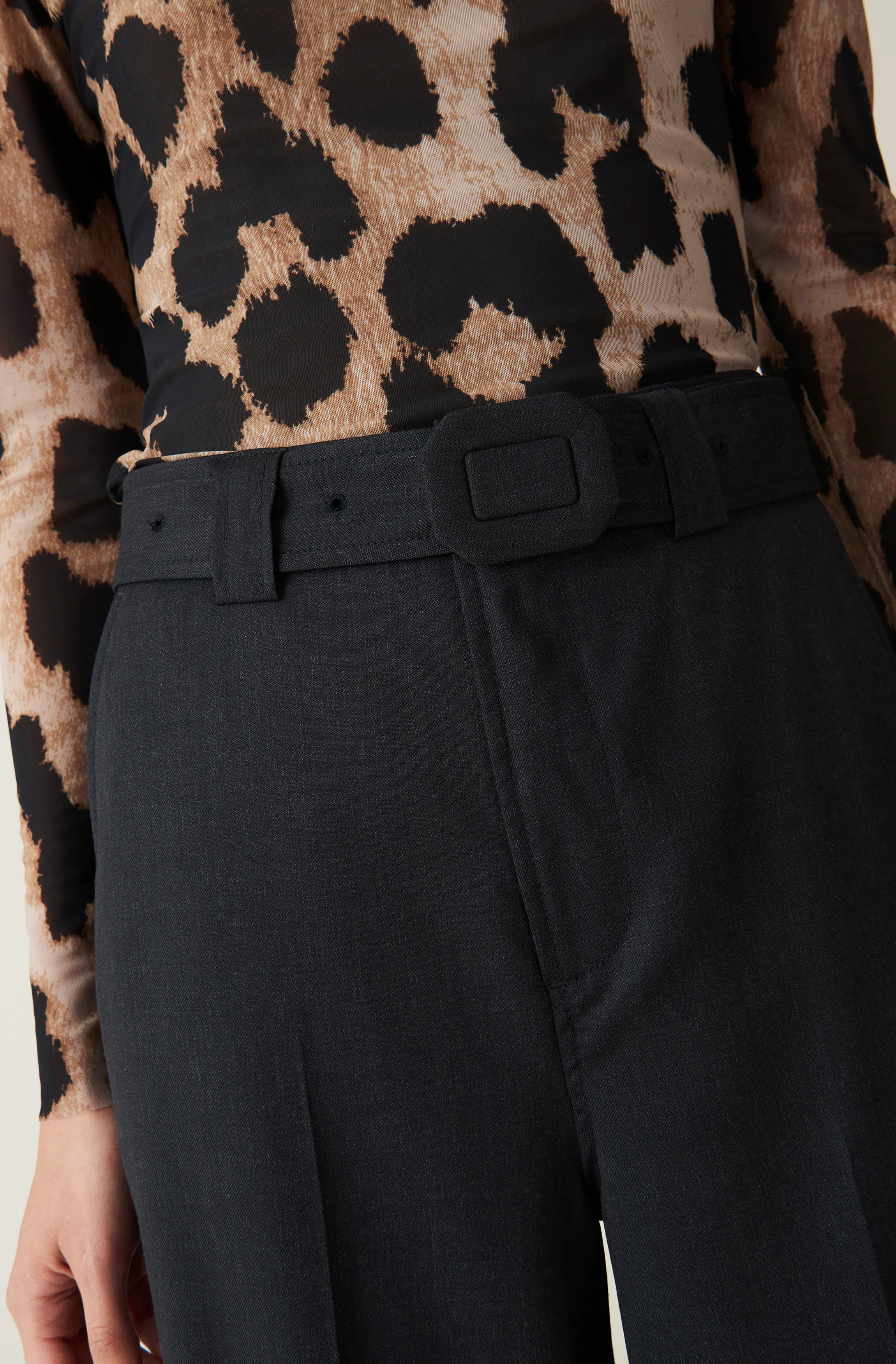 Light Wool Tailored Trousers | Phantom - Image 4