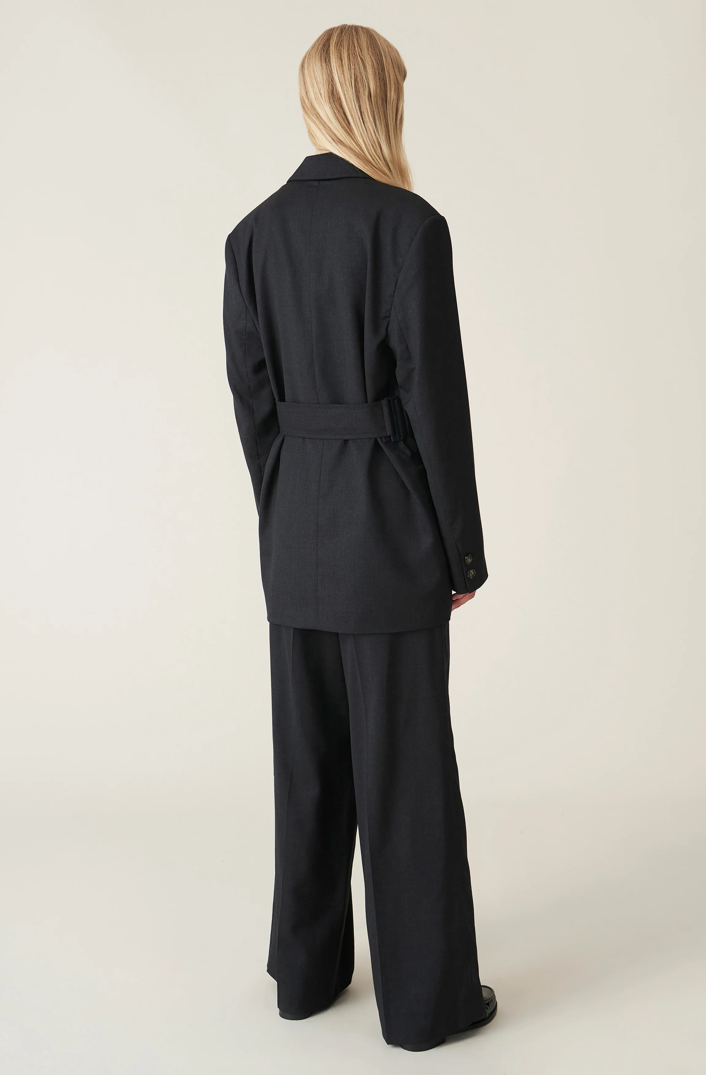 Light Wool Tailored Trousers | Phantom - Image 6