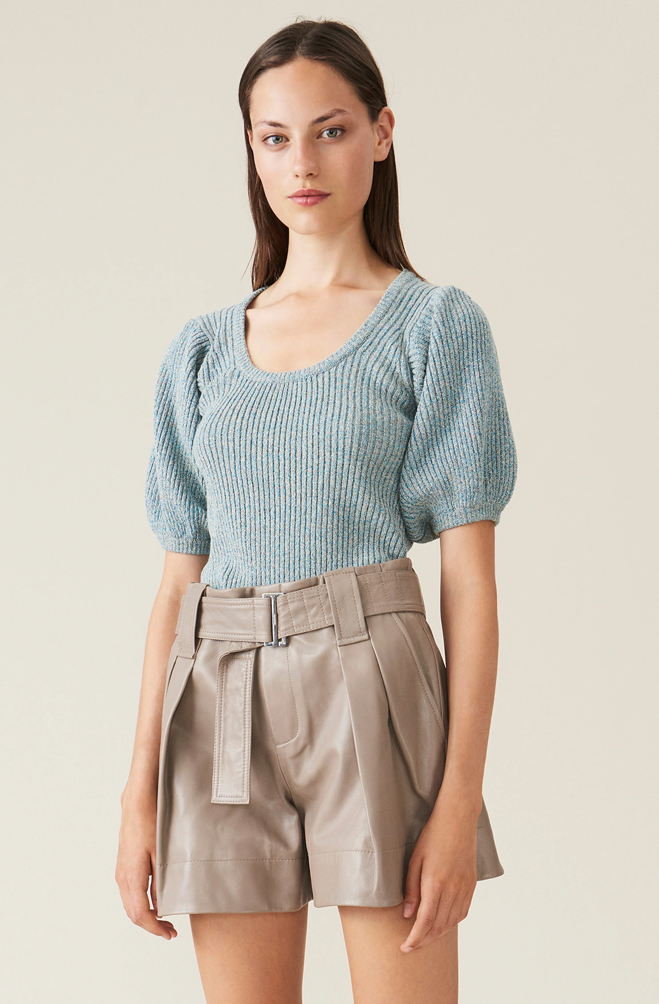 Linen Knit Top | Bachelor Blue - Image 2