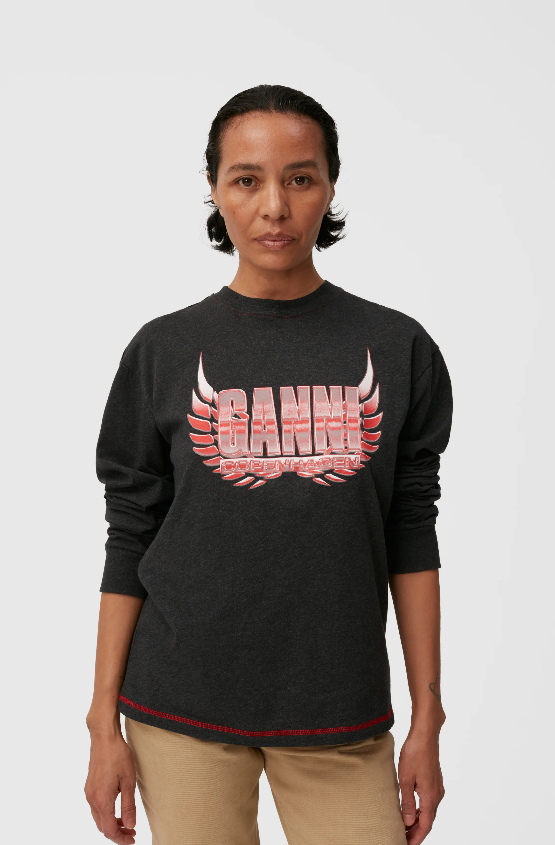 Logo Long Sleeve T-Shirt | Phantom - Image 3
