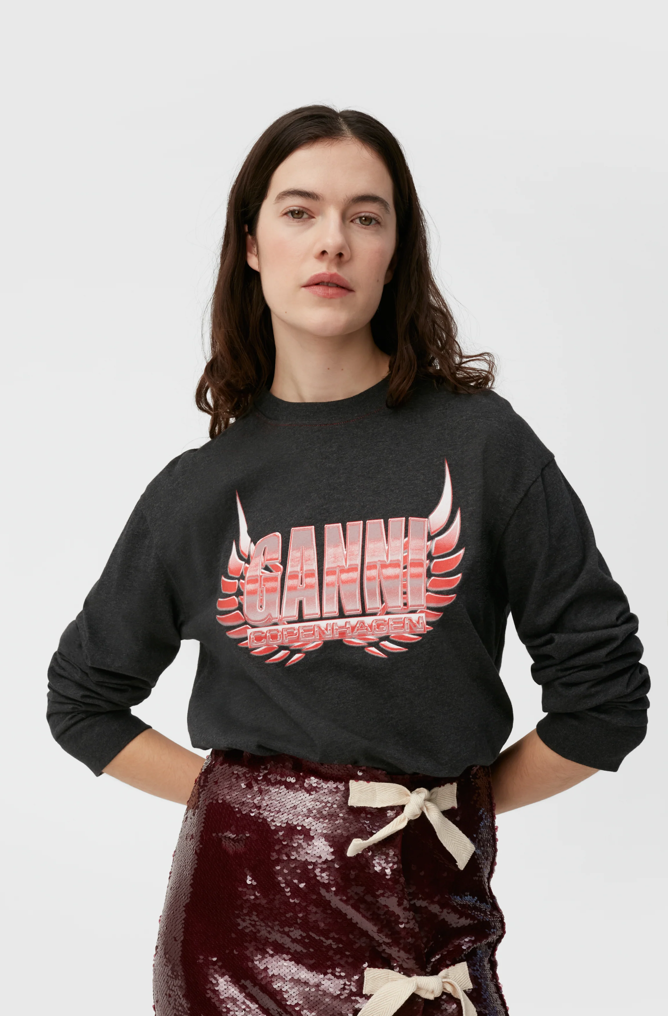 Logo Long Sleeve T-Shirt | Phantom - Image 8