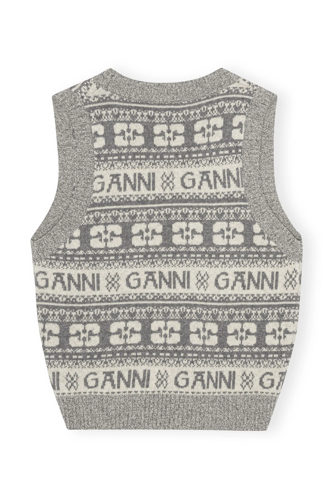 Logo Wool Mix Vest | Frost Gray - Image 2