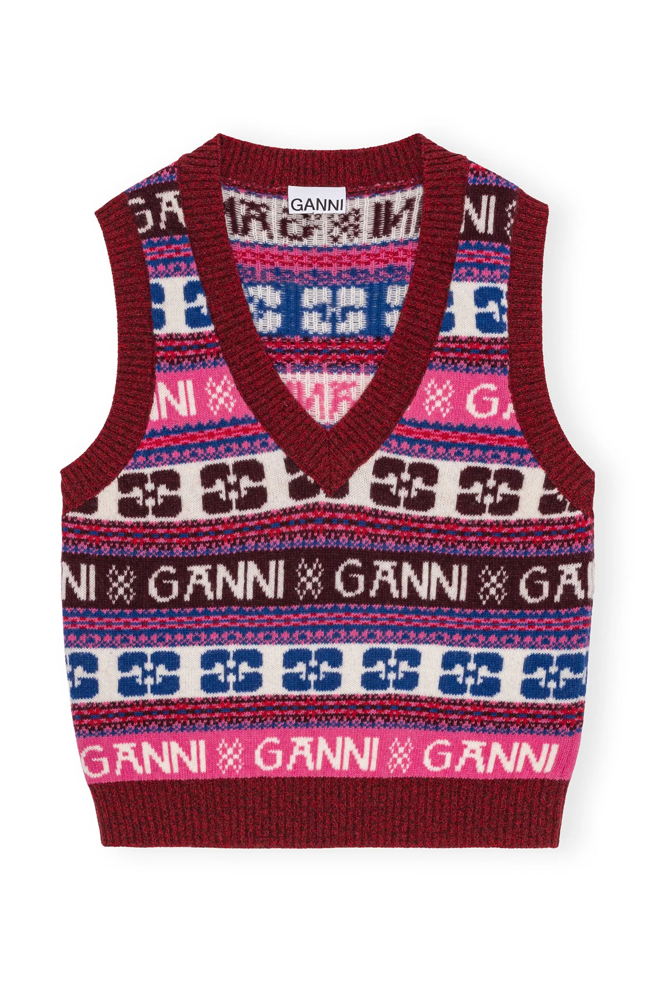 Logo Wool Mix Vest | Multicolor