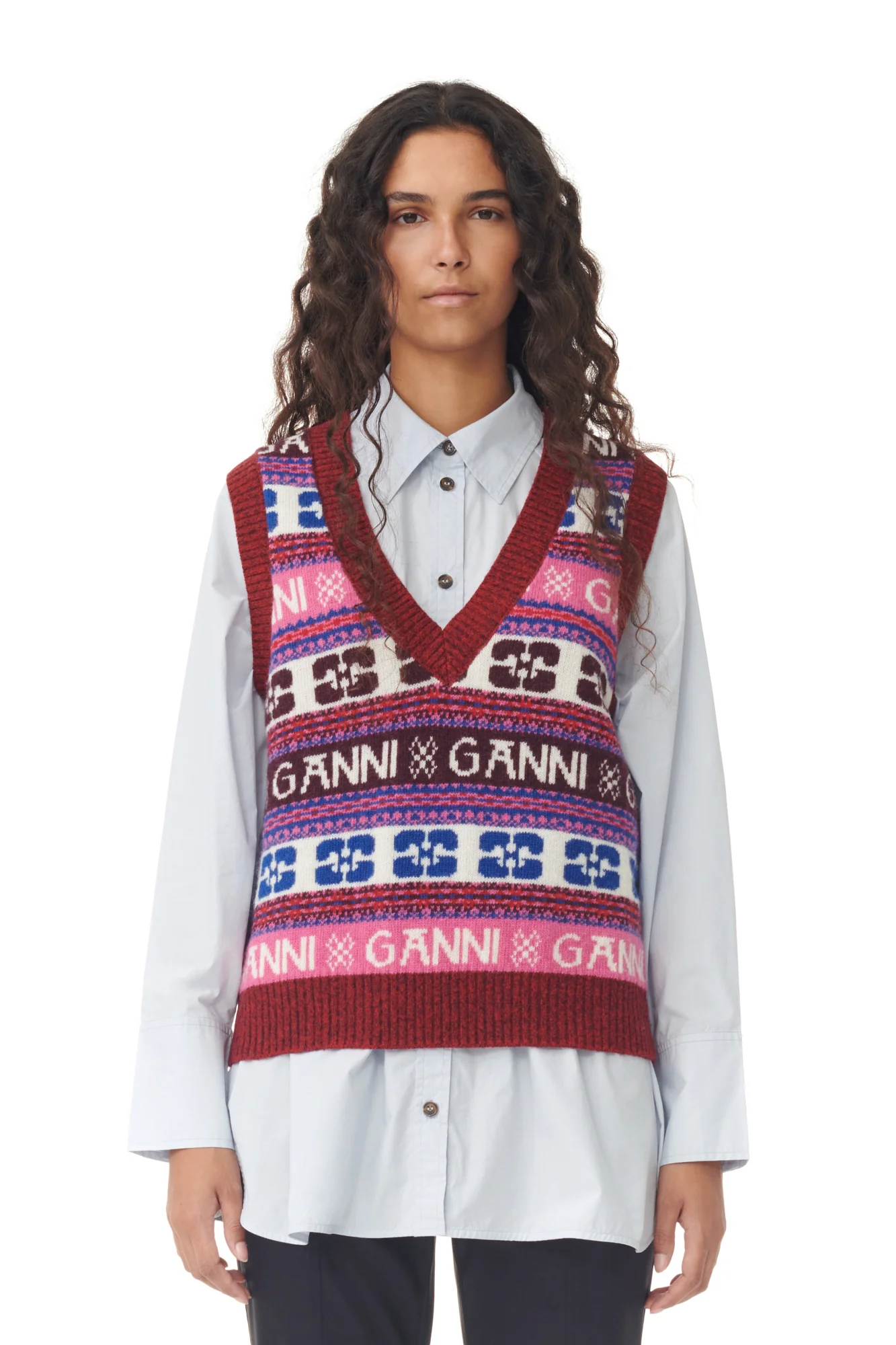 Logo Wool Mix Vest | Multicolor - Image 3