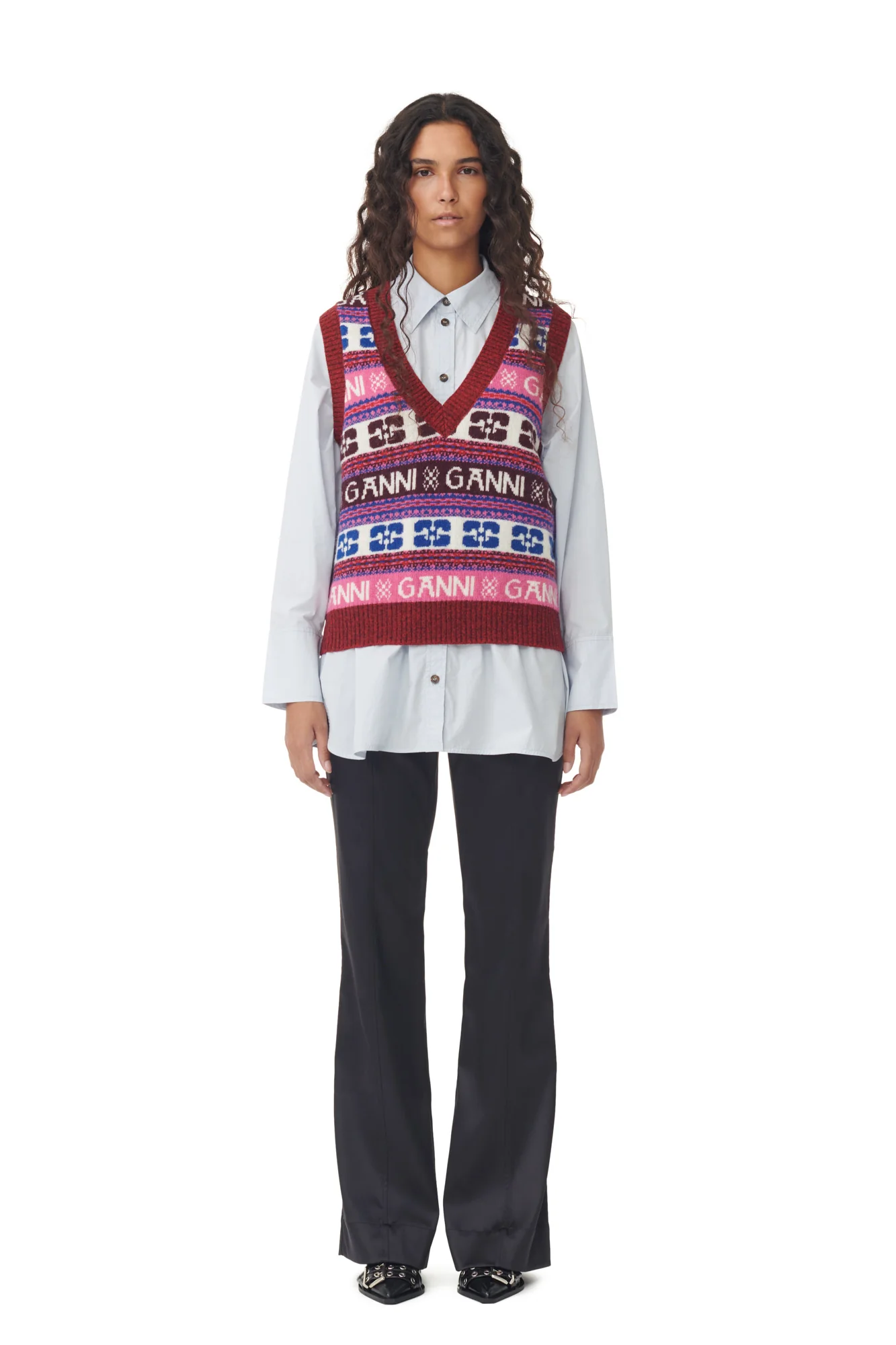 Logo Wool Mix Vest | Multicolor - Image 4