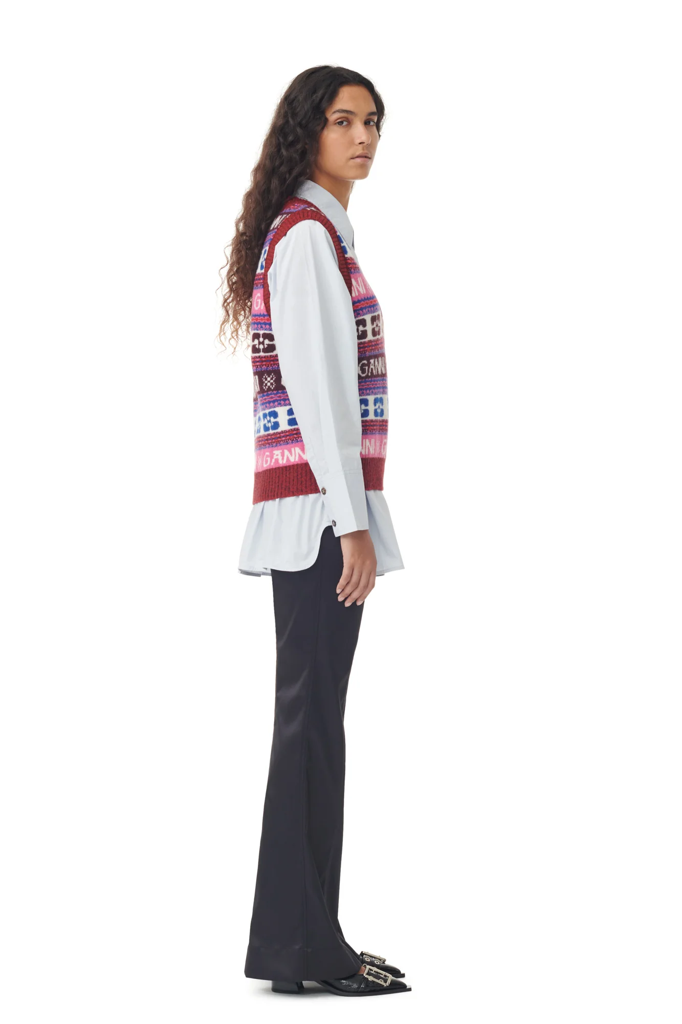 Logo Wool Mix Vest | Multicolor - Image 5