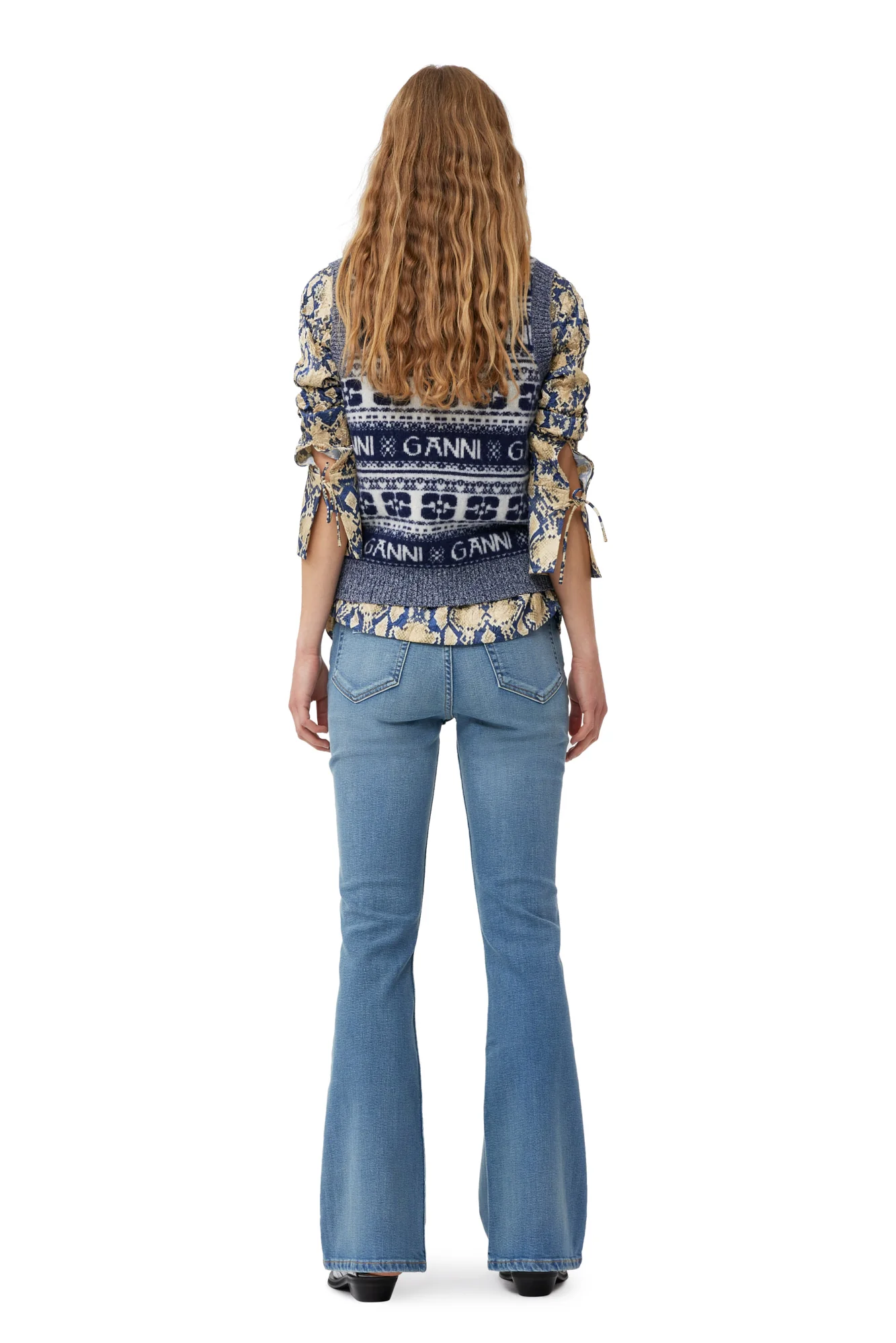 Logo Wool Mix Vest | Sky Captain - Image 4