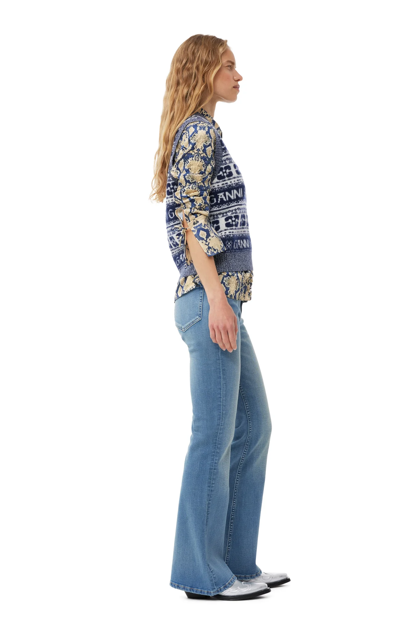 Logo Wool Mix Vest | Sky Captain - Image 5