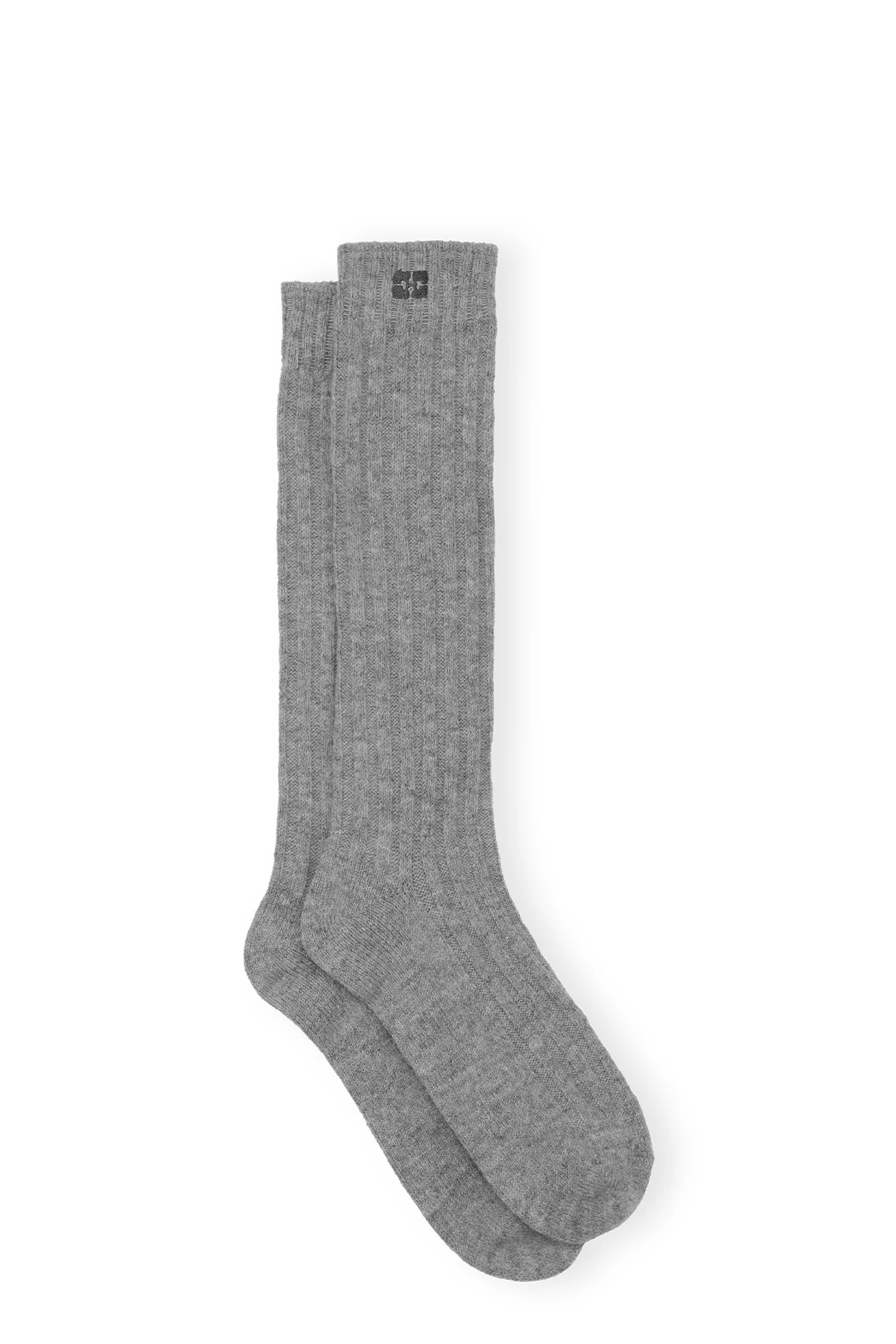 Long Winter Ribbed Socks | Frost Gray