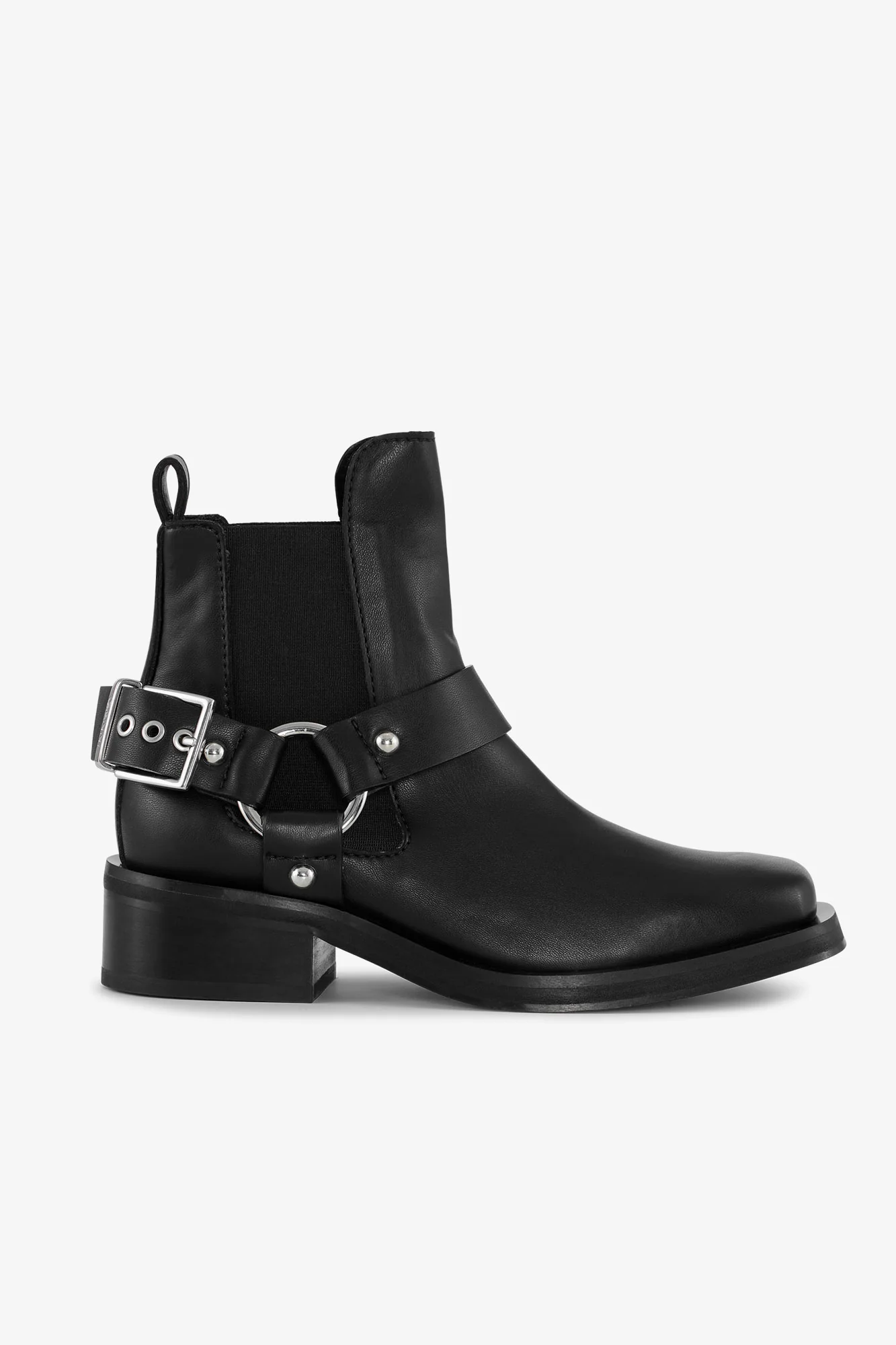 Low Cut Biker Chelsea Boots | Black - Image 2