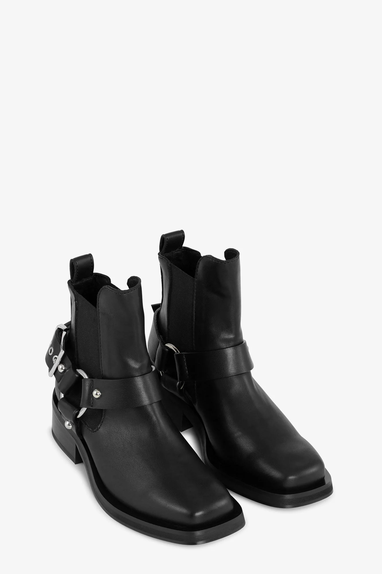 Low Cut Biker Chelsea Boots | Black - Image 4