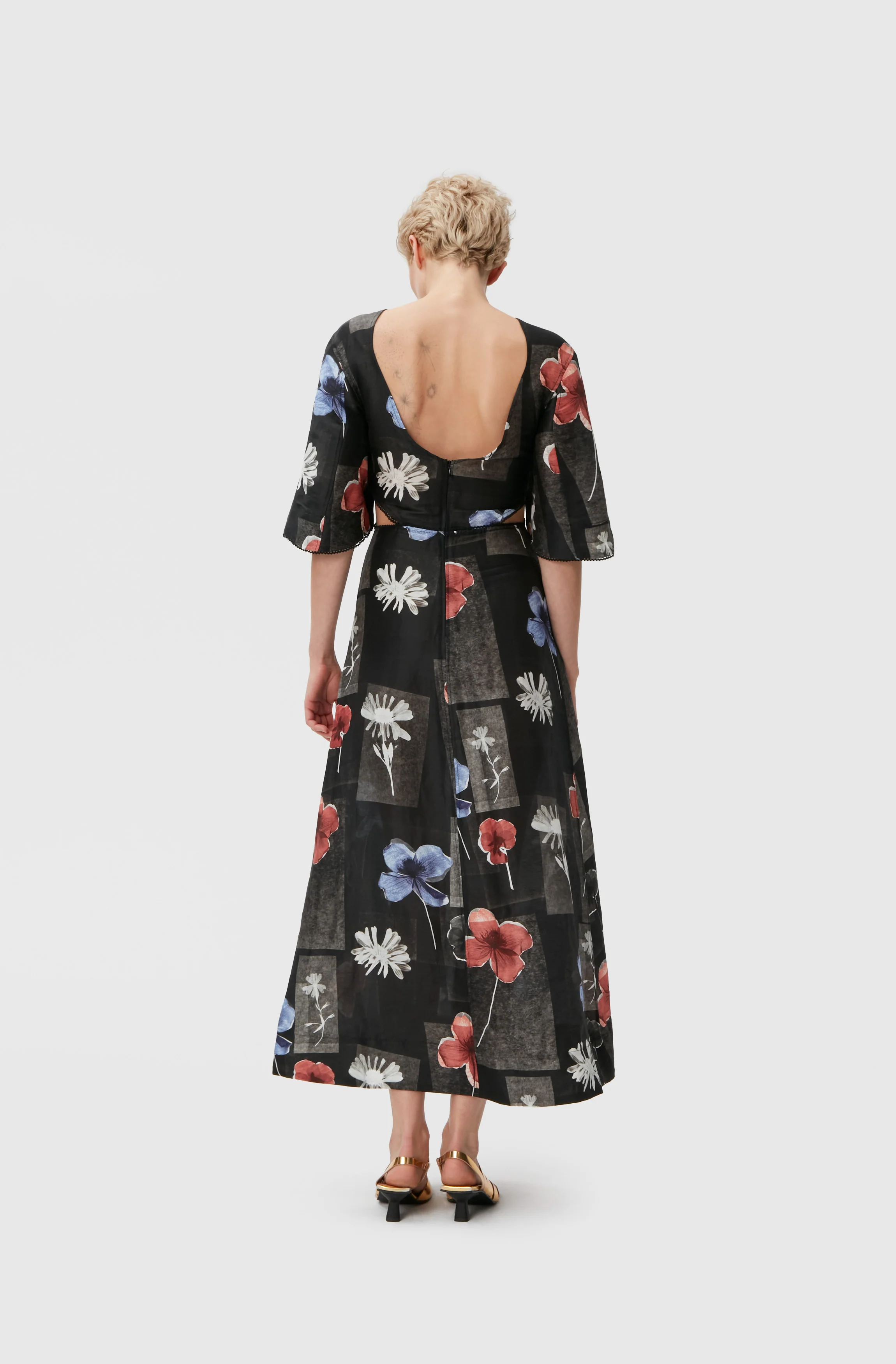 Maxi Dress | Flowers Black - Image 4