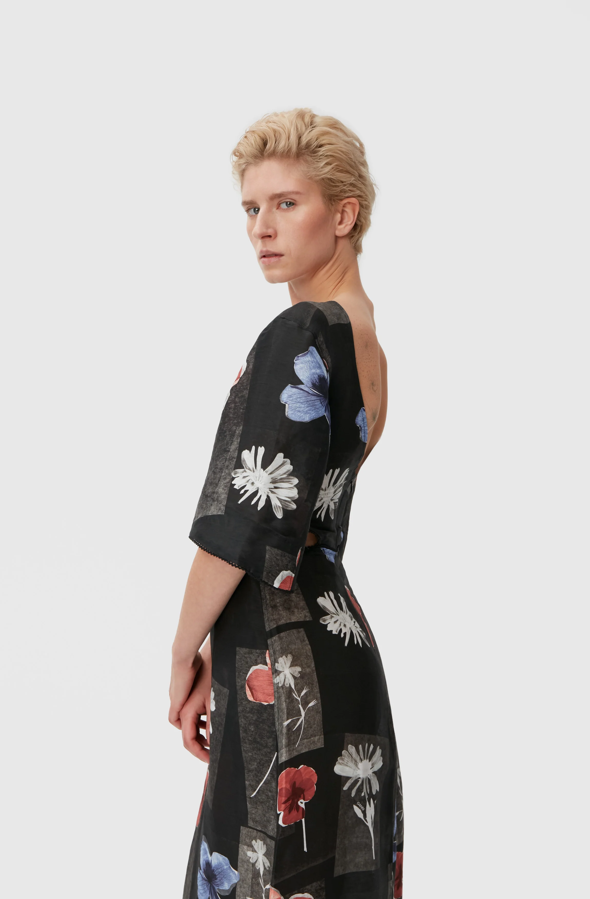 Maxi Dress | Flowers Black - Image 6