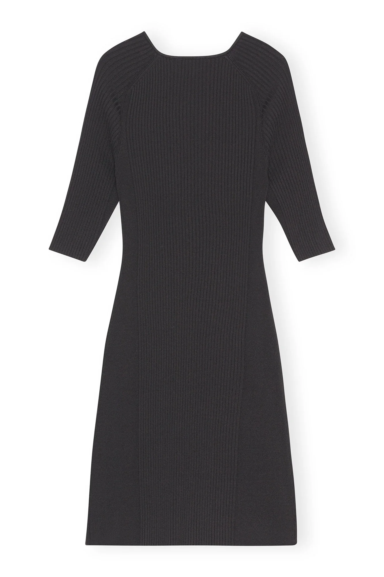 Melange Cut Out Mini Dress | Black - Image 2